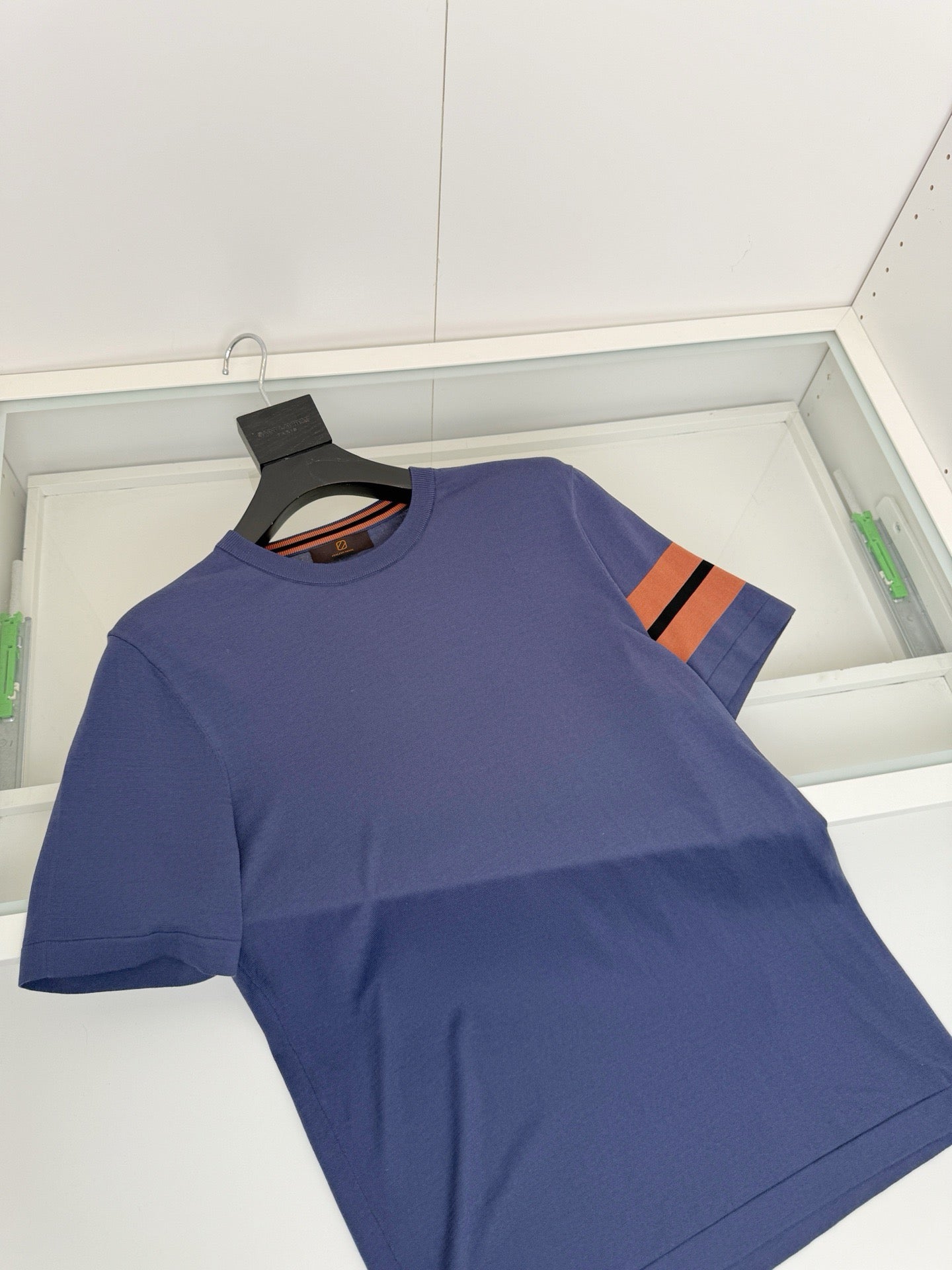 Navy blue, White and Black T-Shirt
