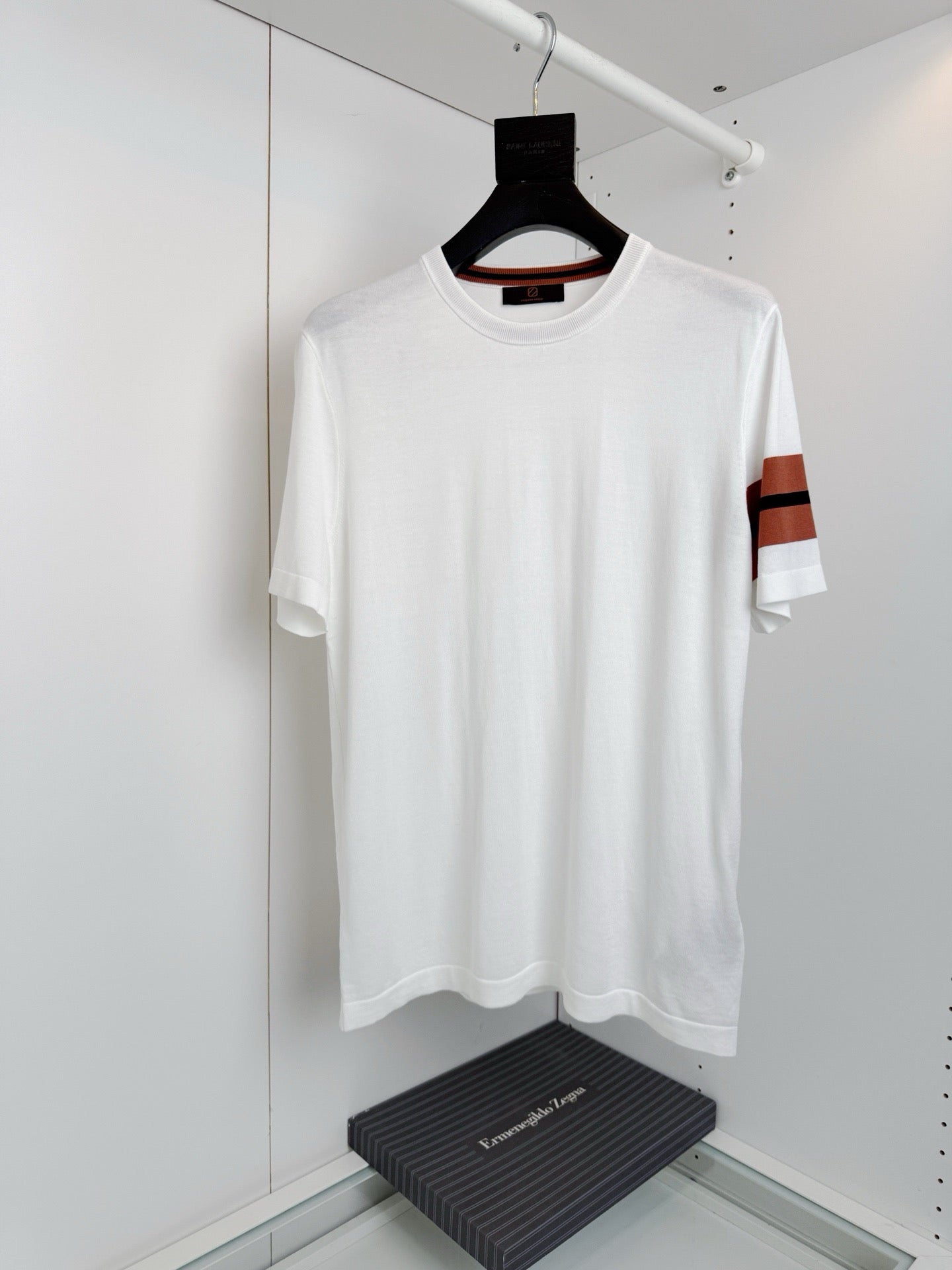 Navy blue, White and Black T-Shirt