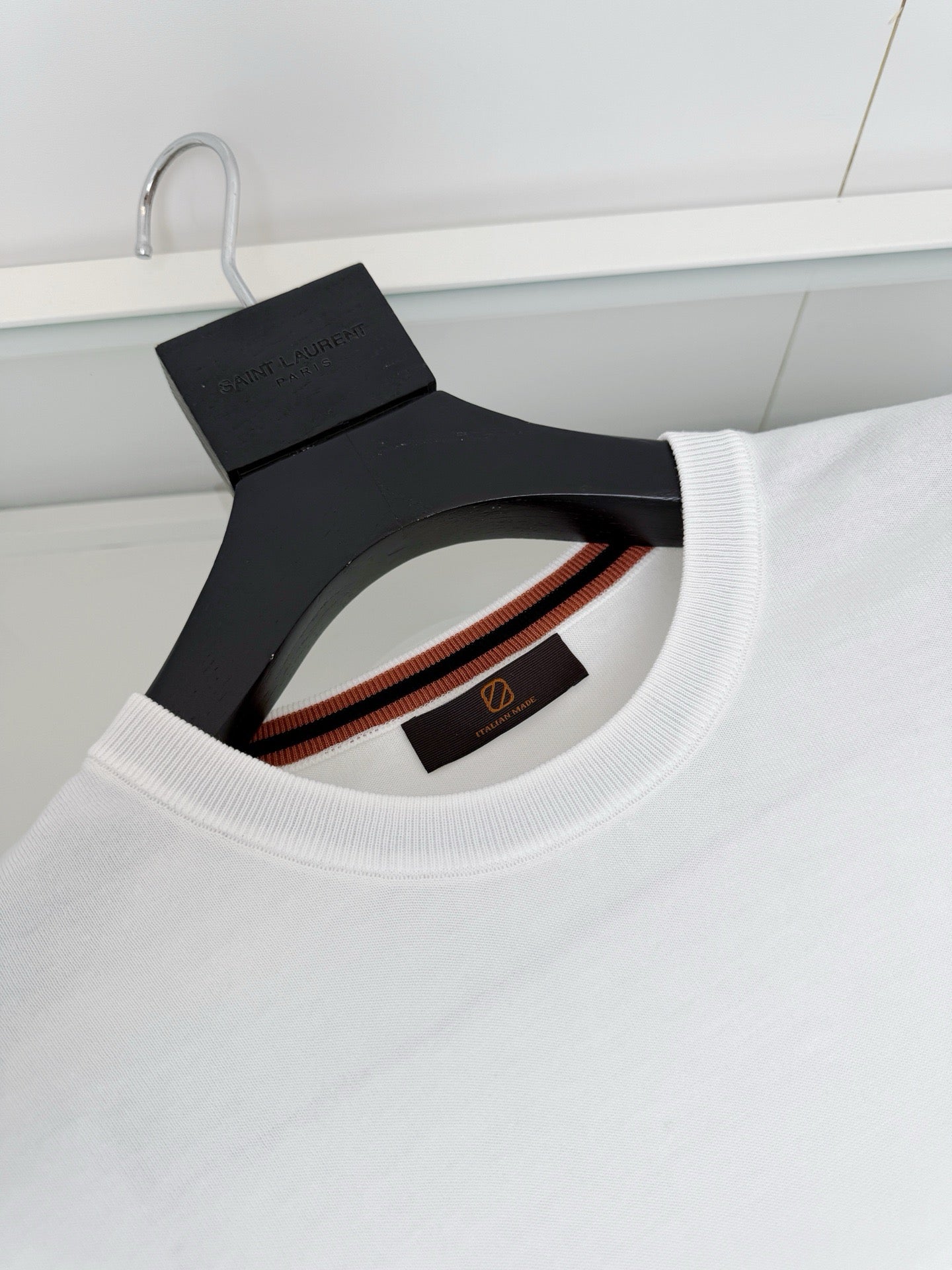 Navy blue, White and Black T-Shirt