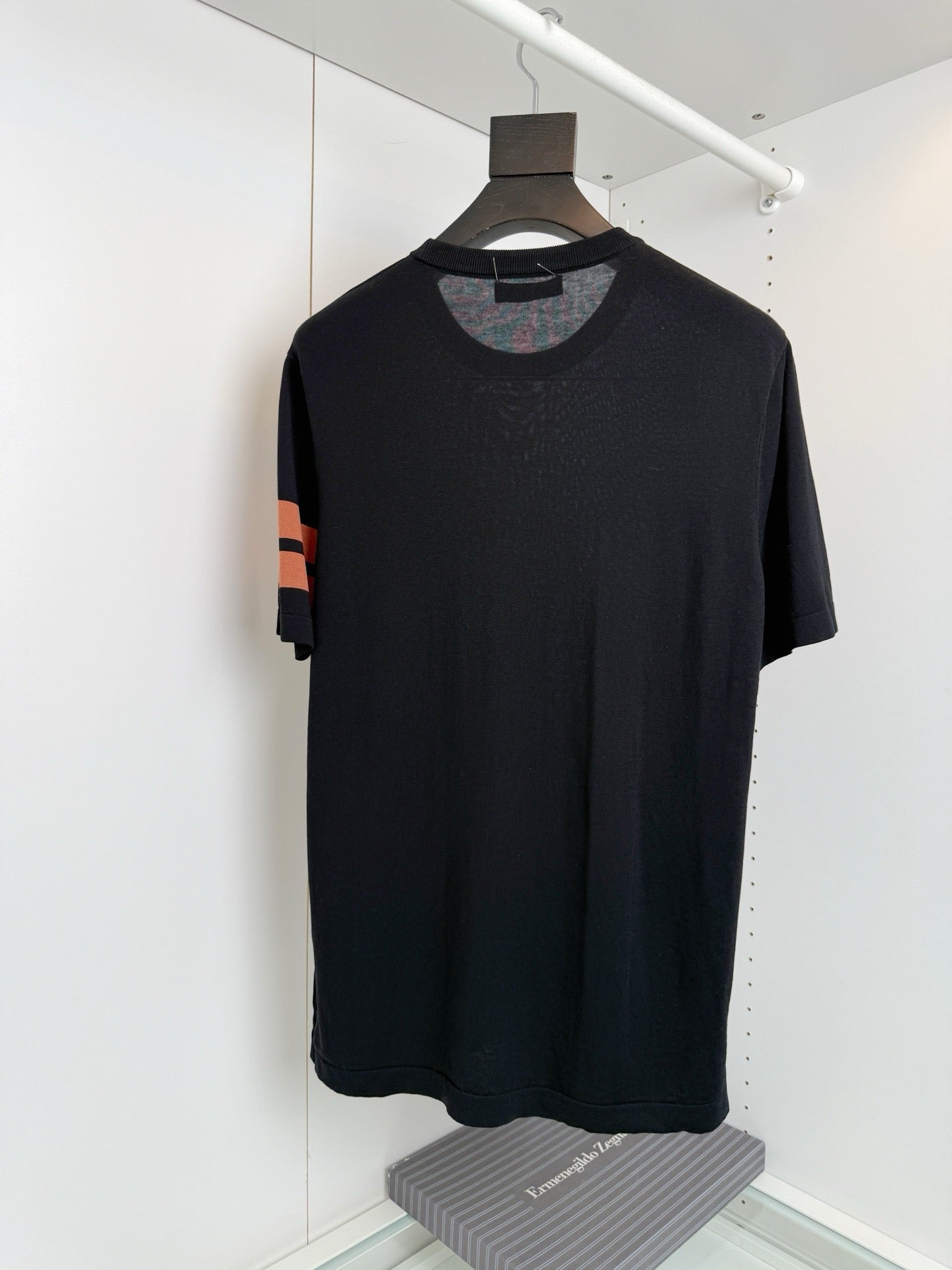 Navy blue, White and Black T-Shirt