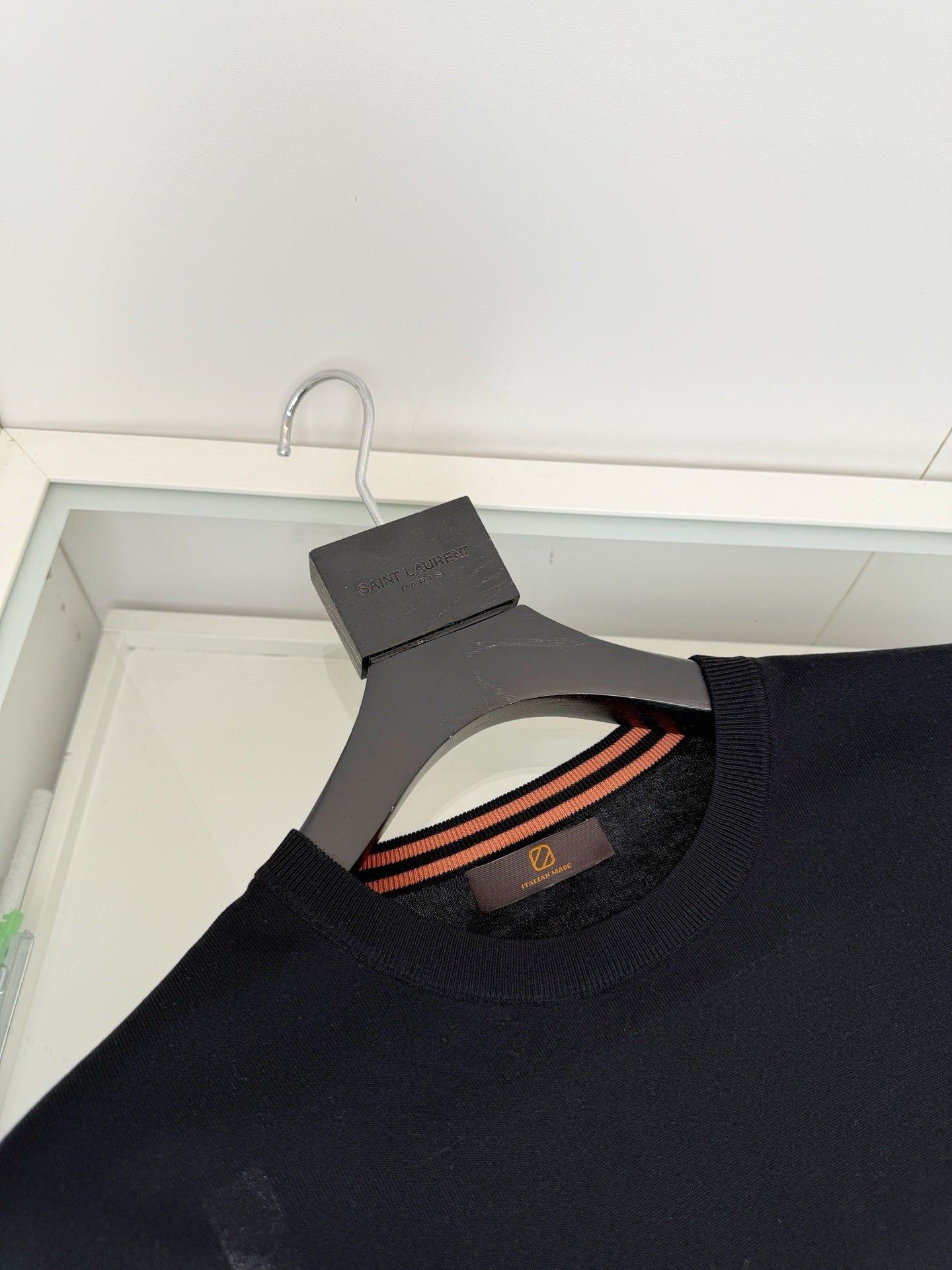 Navy blue, White and Black T-Shirt