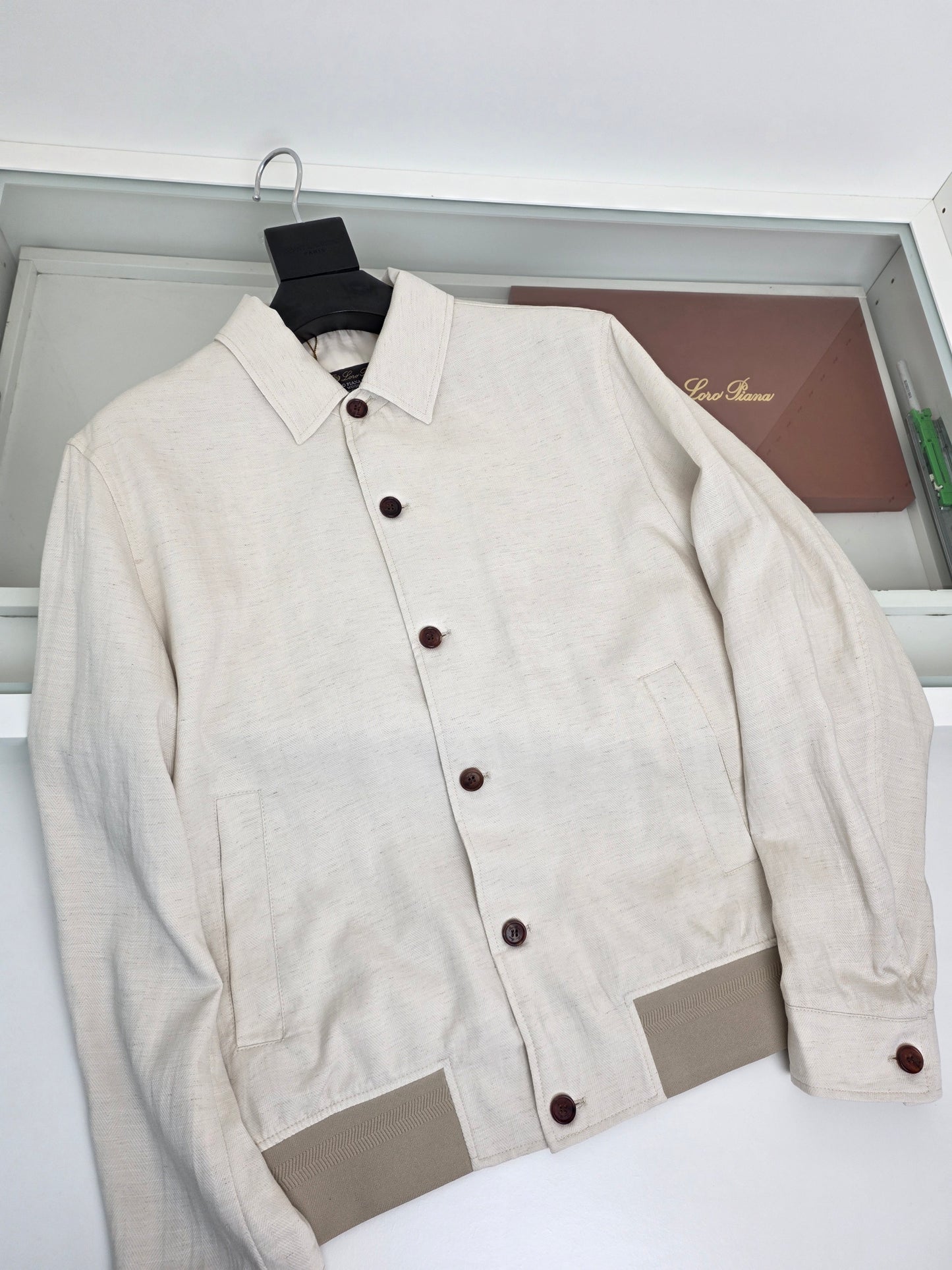 Off-white, Beige and Light grey Jacket