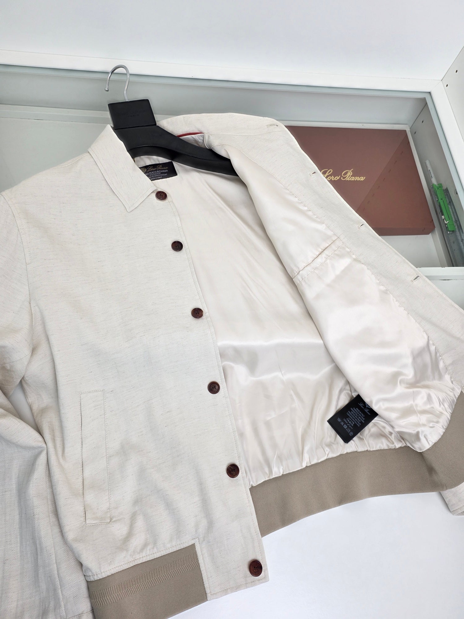 Off-white, Beige and Light grey Jacket