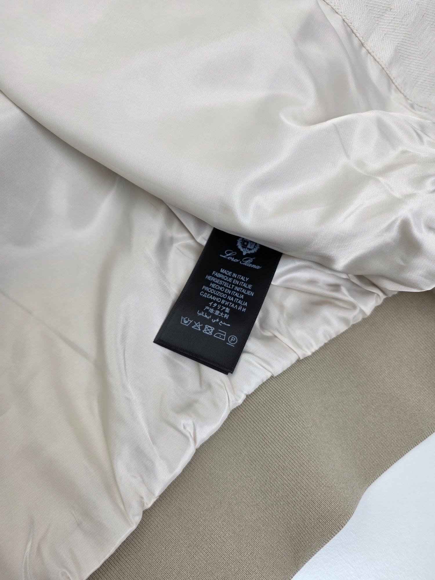 Off-white, Beige and Light grey Jacket