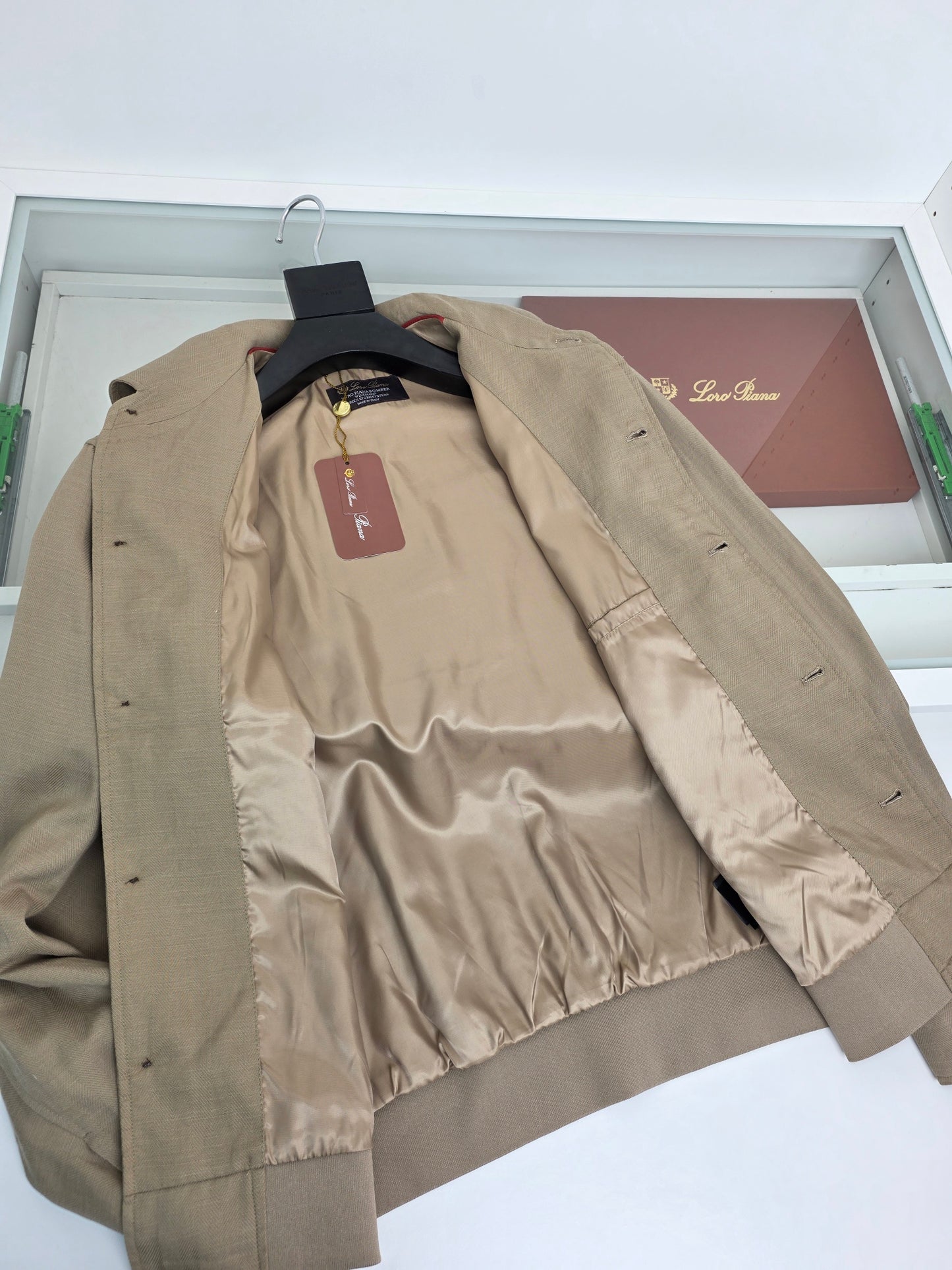Off-white, Beige and Light grey Jacket