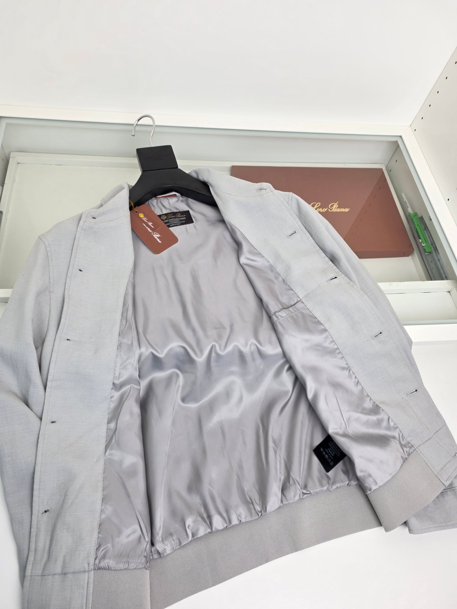 Off-white, Beige and Light grey Jacket