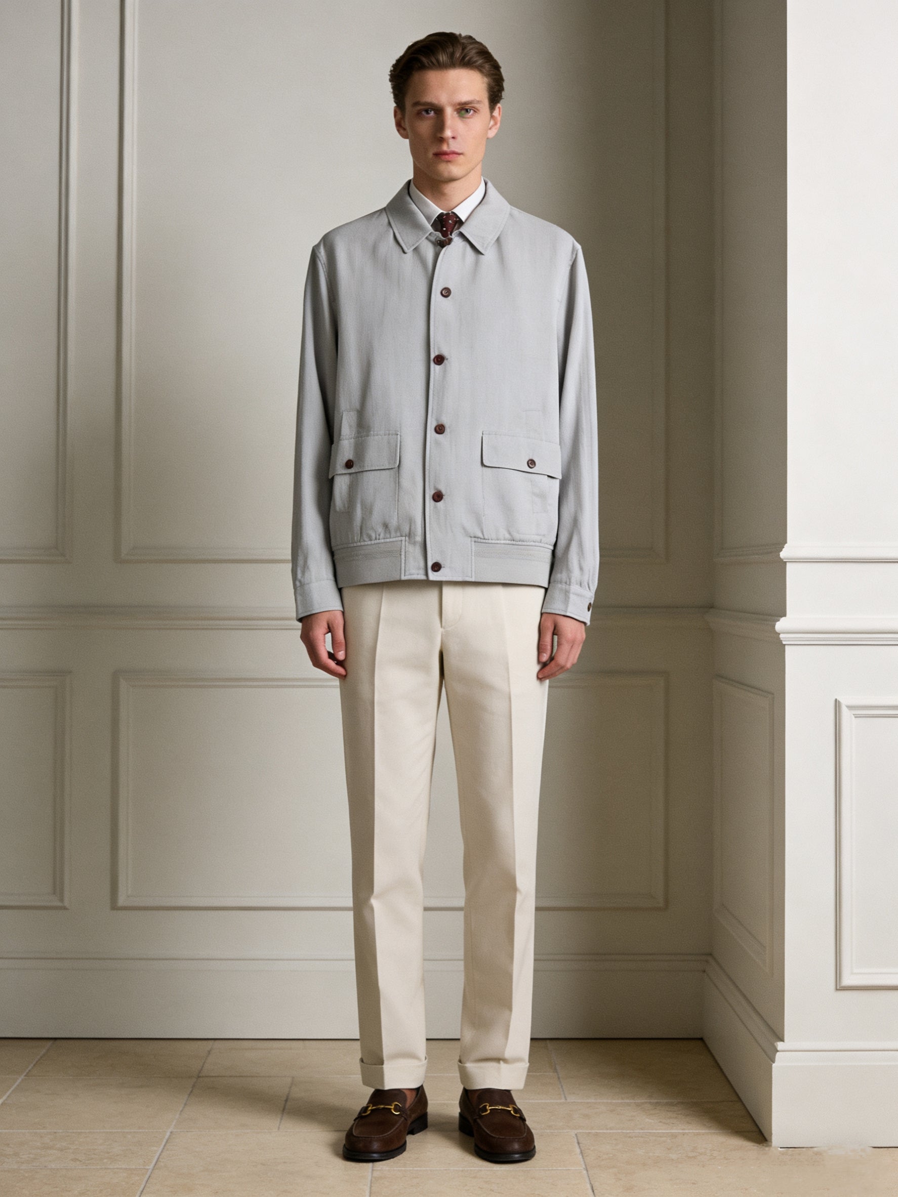 Off-white, Beige and Light grey Jacket