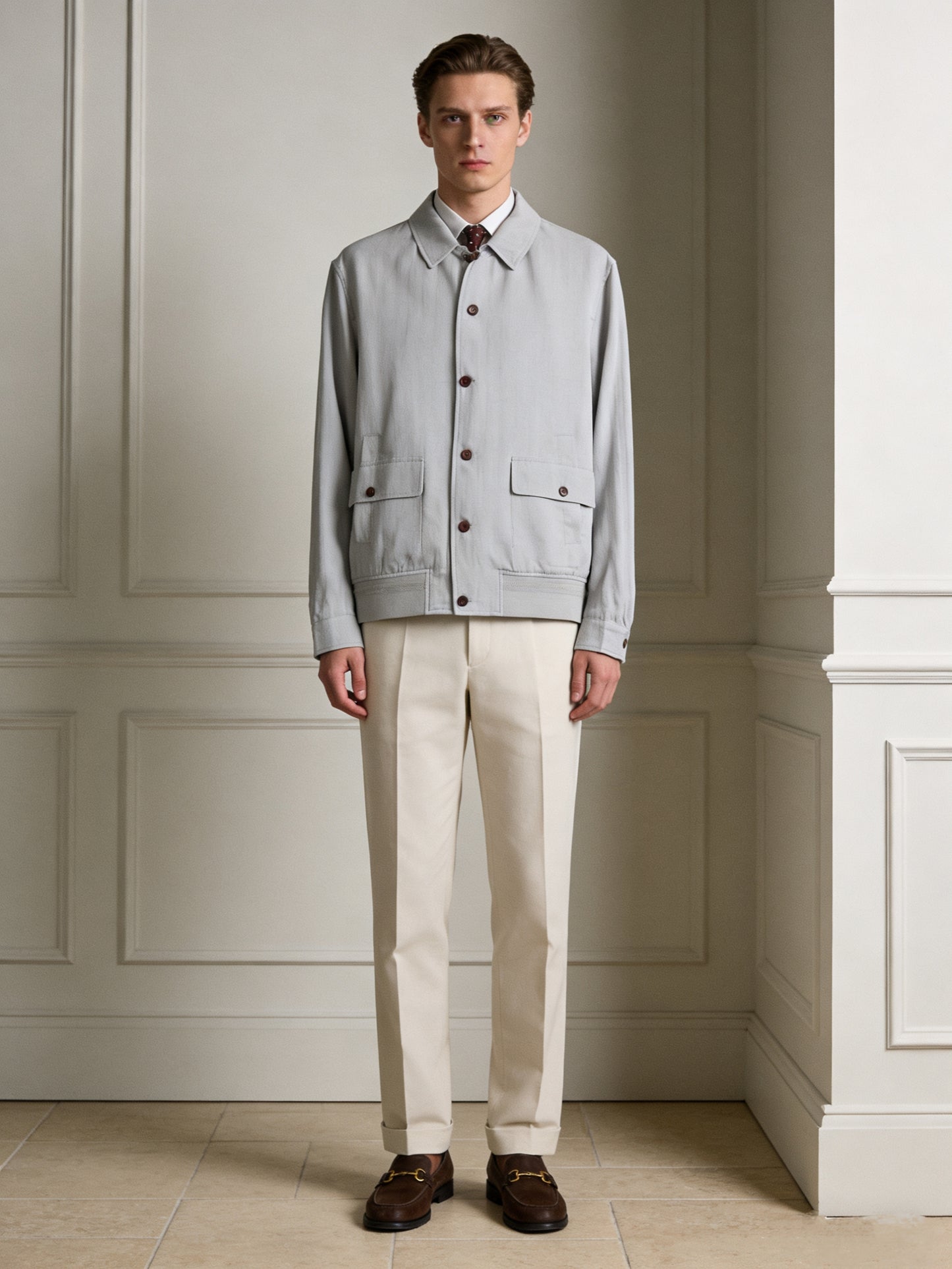 Off-white, Beige and Light grey Jacket