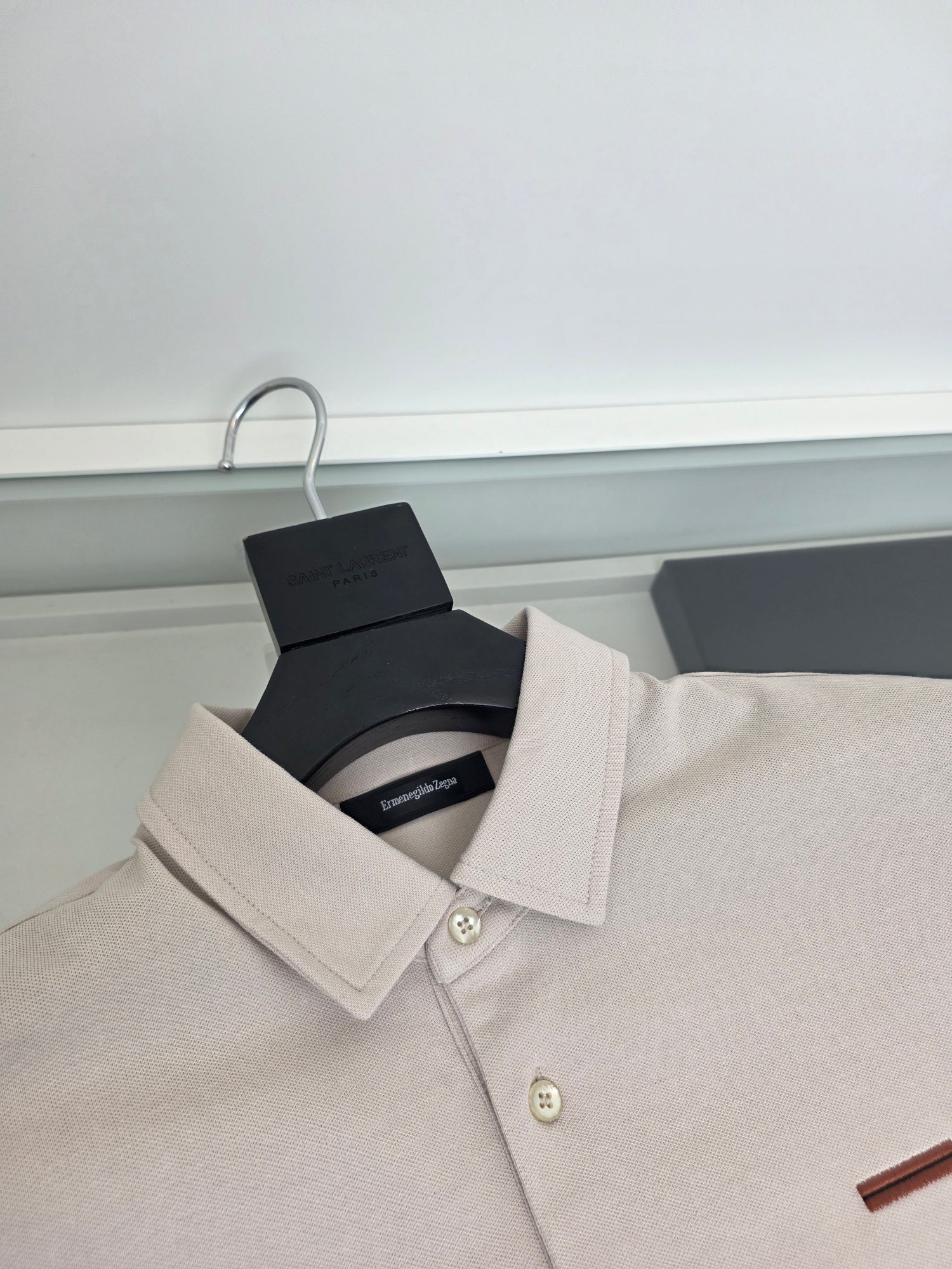 Off-white, Brown grey and Black Polo
