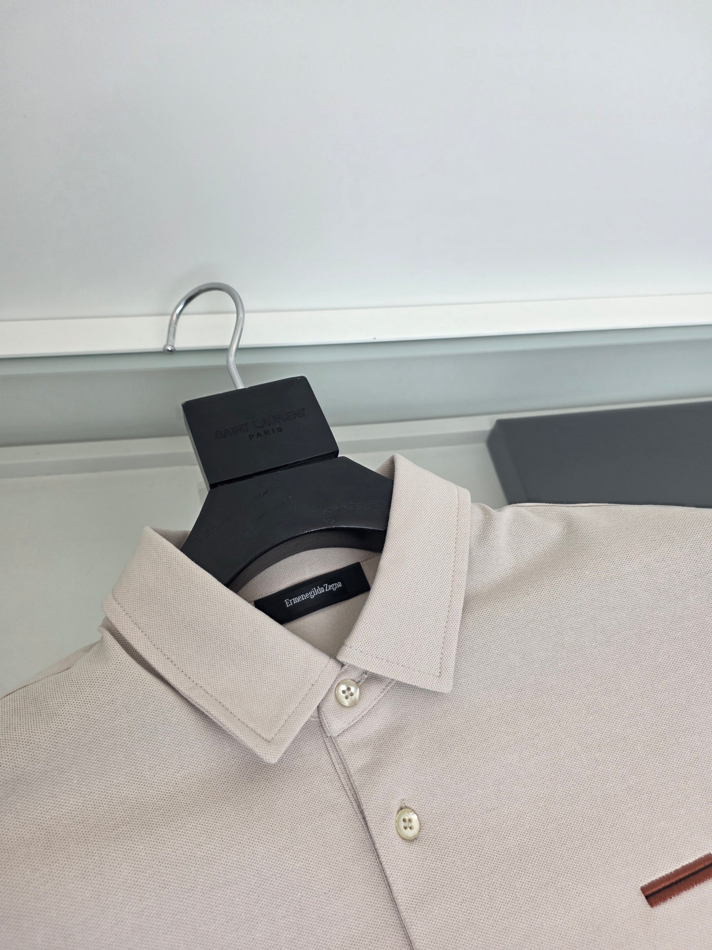 Off-white, Brown grey and Black Polo