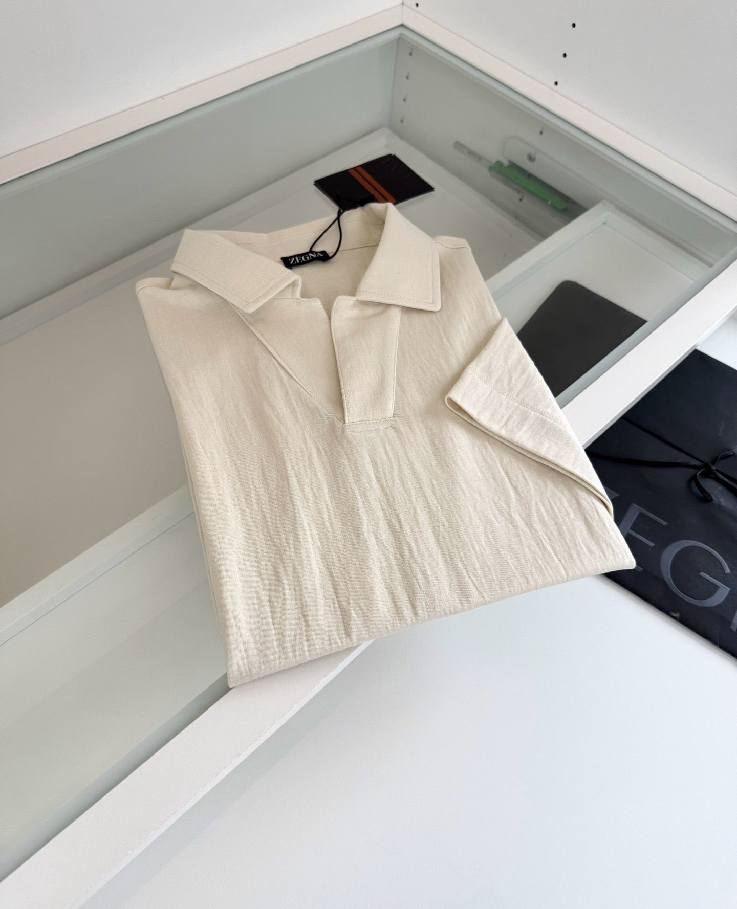 Black, Beige, Dark grey and Off-white Polo