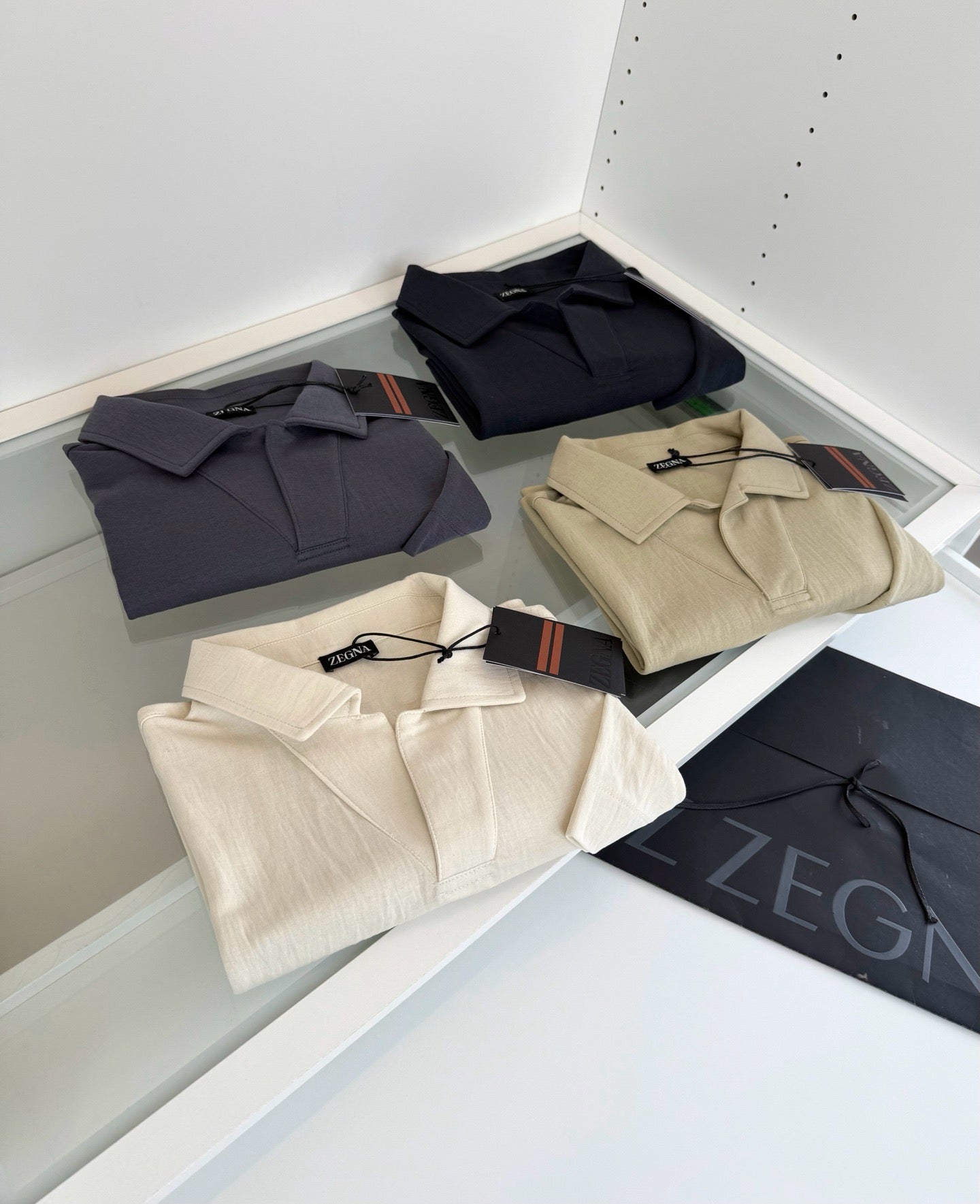 Black, Beige, Dark grey and Off-white Polo