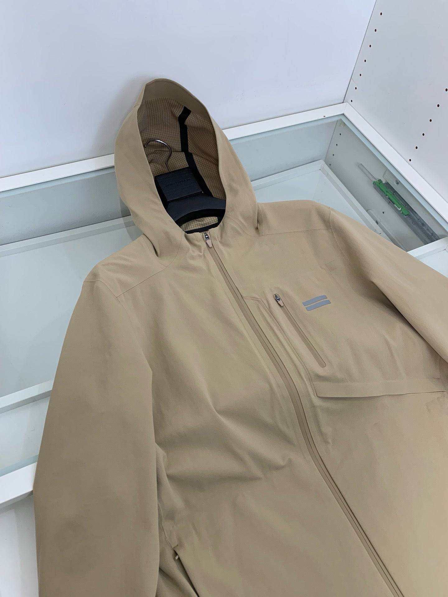 Beige and Navy blue Jacket - FashionHype.xyz