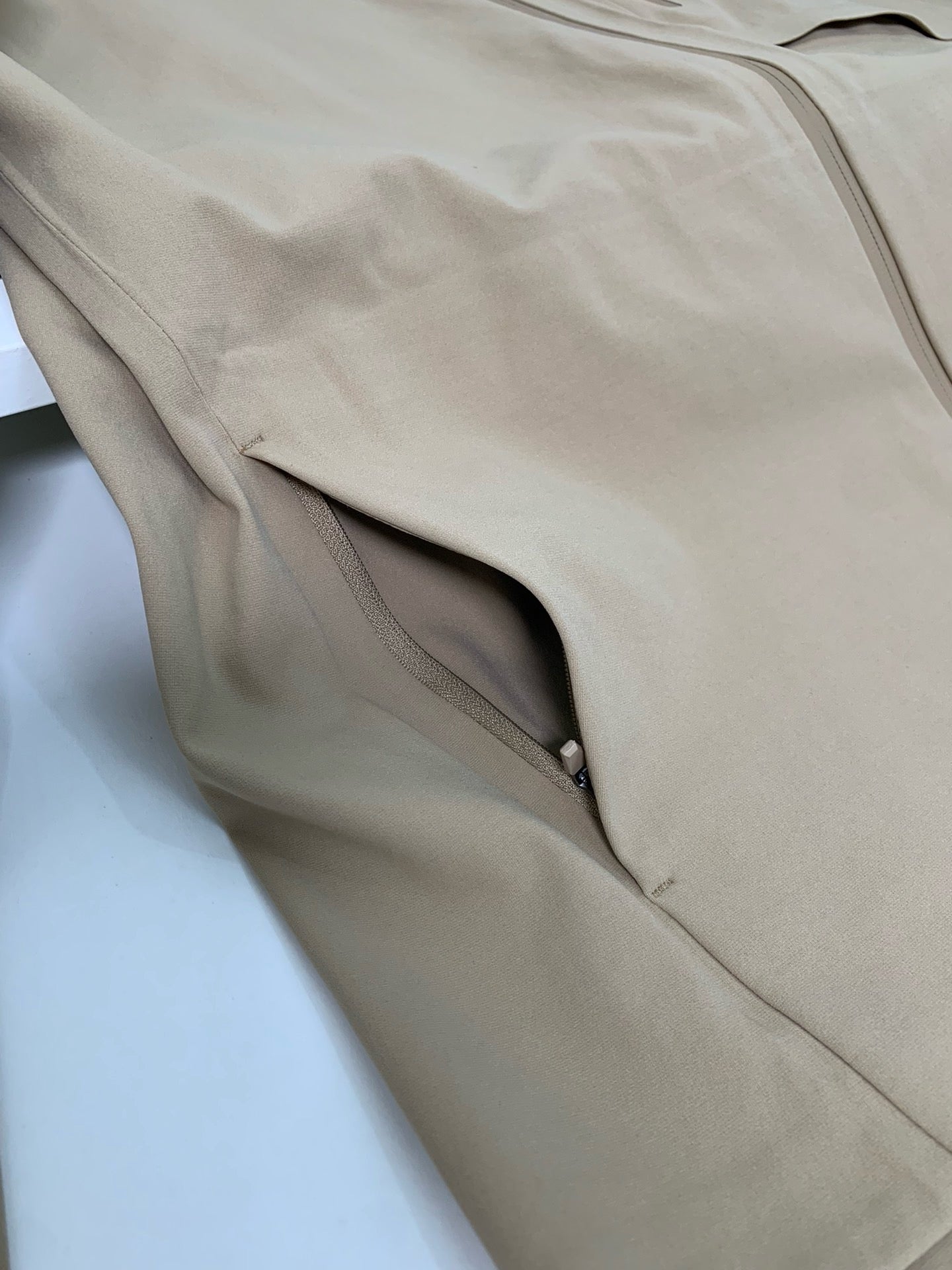 Beige and Navy blue Jacket - FashionHype.xyz