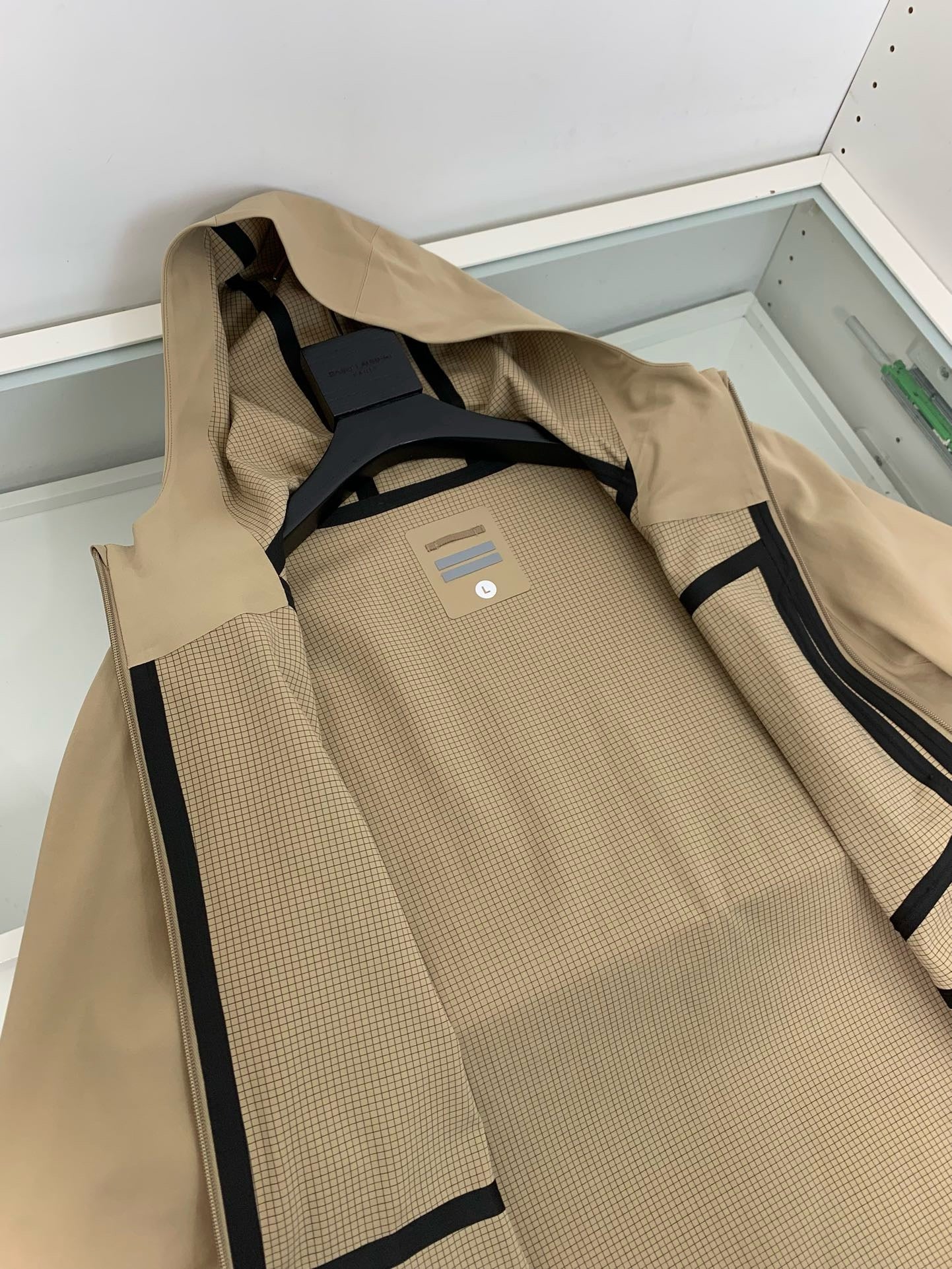 Beige and Navy blue Jacket - FashionHype.xyz
