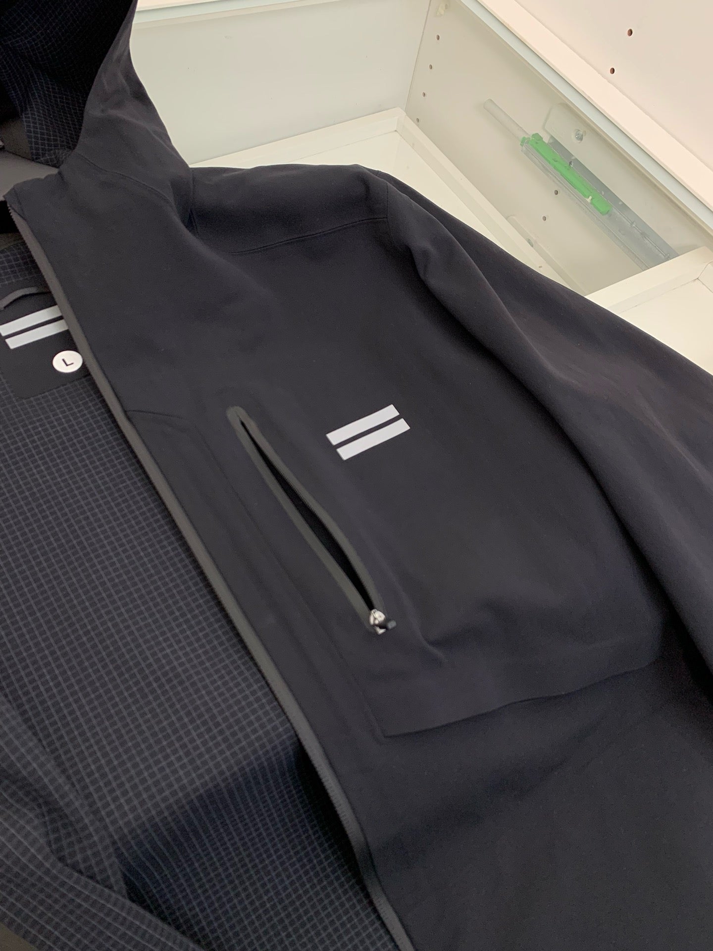 Beige and Navy blue Jacket - FashionHype.xyz