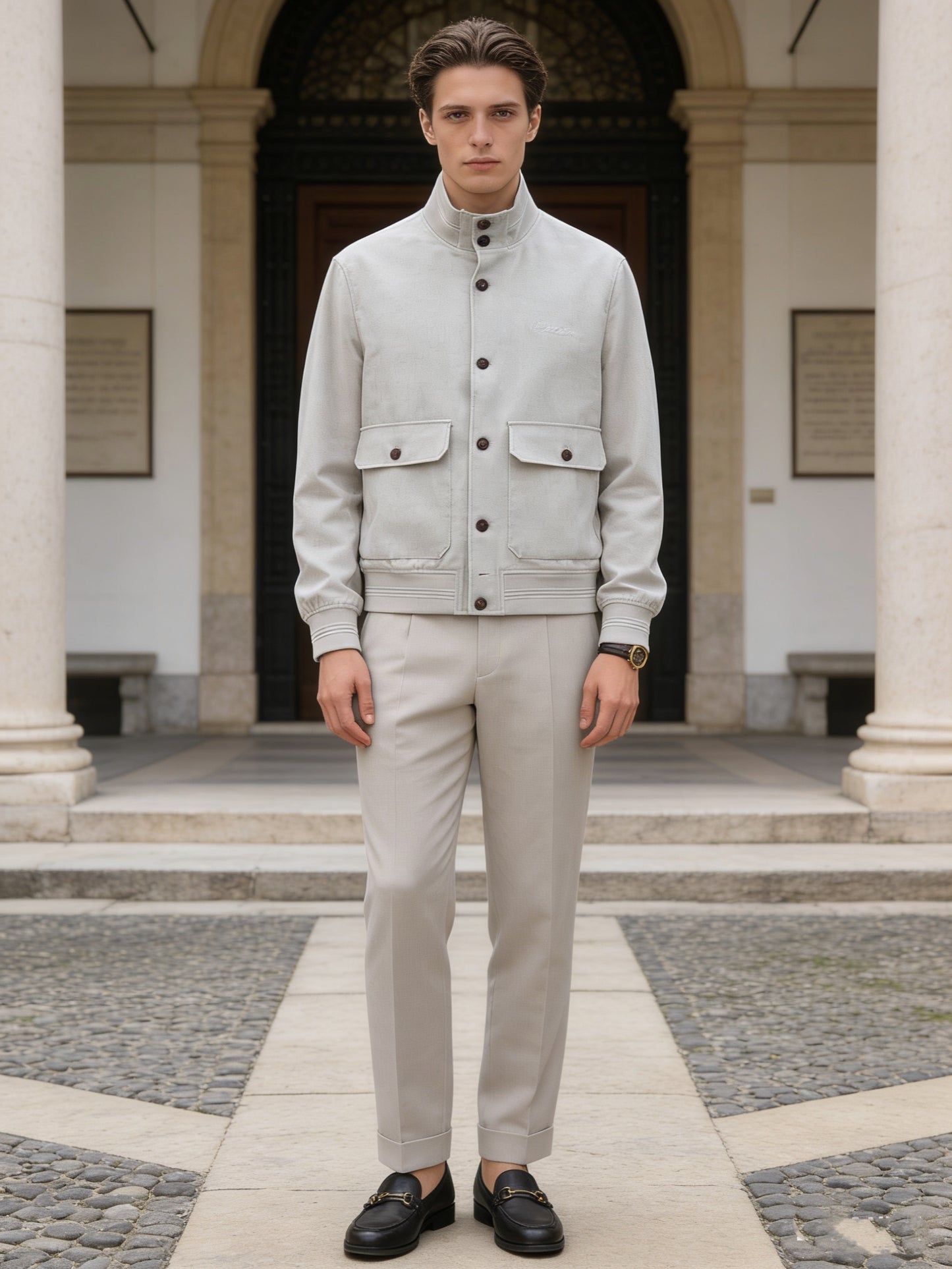 Grey, Black and Light grey Jacket - FashionHype.xyz