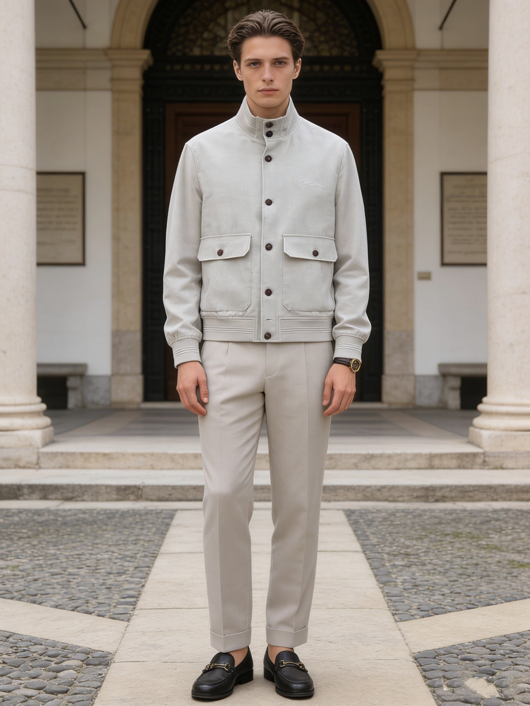 Grey, Black and Light grey Jacket - FashionHype.xyz