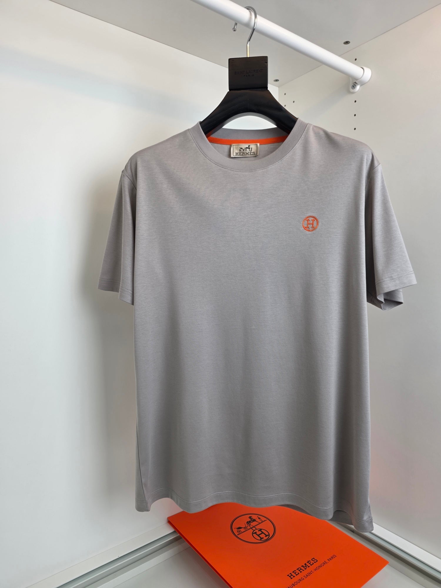 White, Grey and Black T-Shirt - FashionHype.xyz
