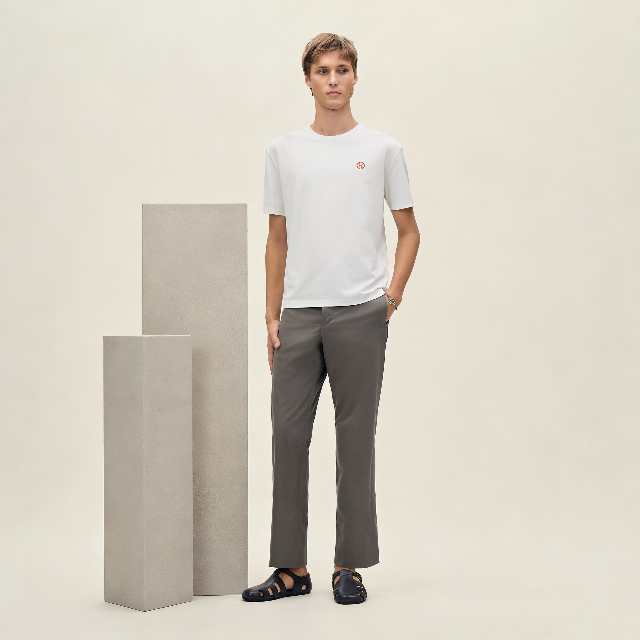 White, Grey and Black T-Shirt - FashionHype.xyz