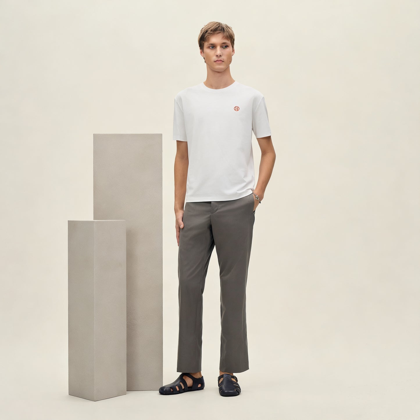 White, Grey and Black T-Shirt - FashionHype.xyz
