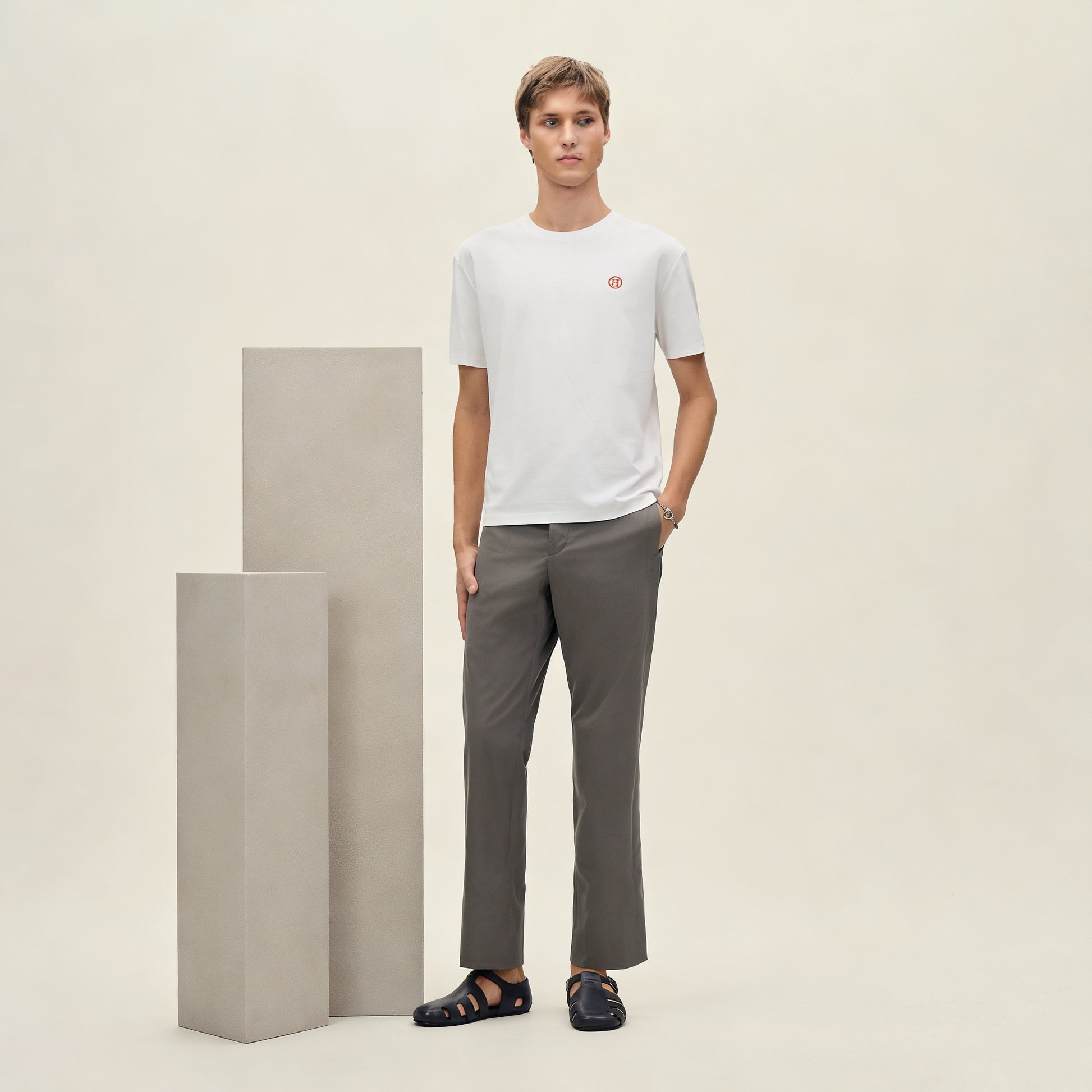 White, Grey and Black T-Shirt - FashionHype.xyz