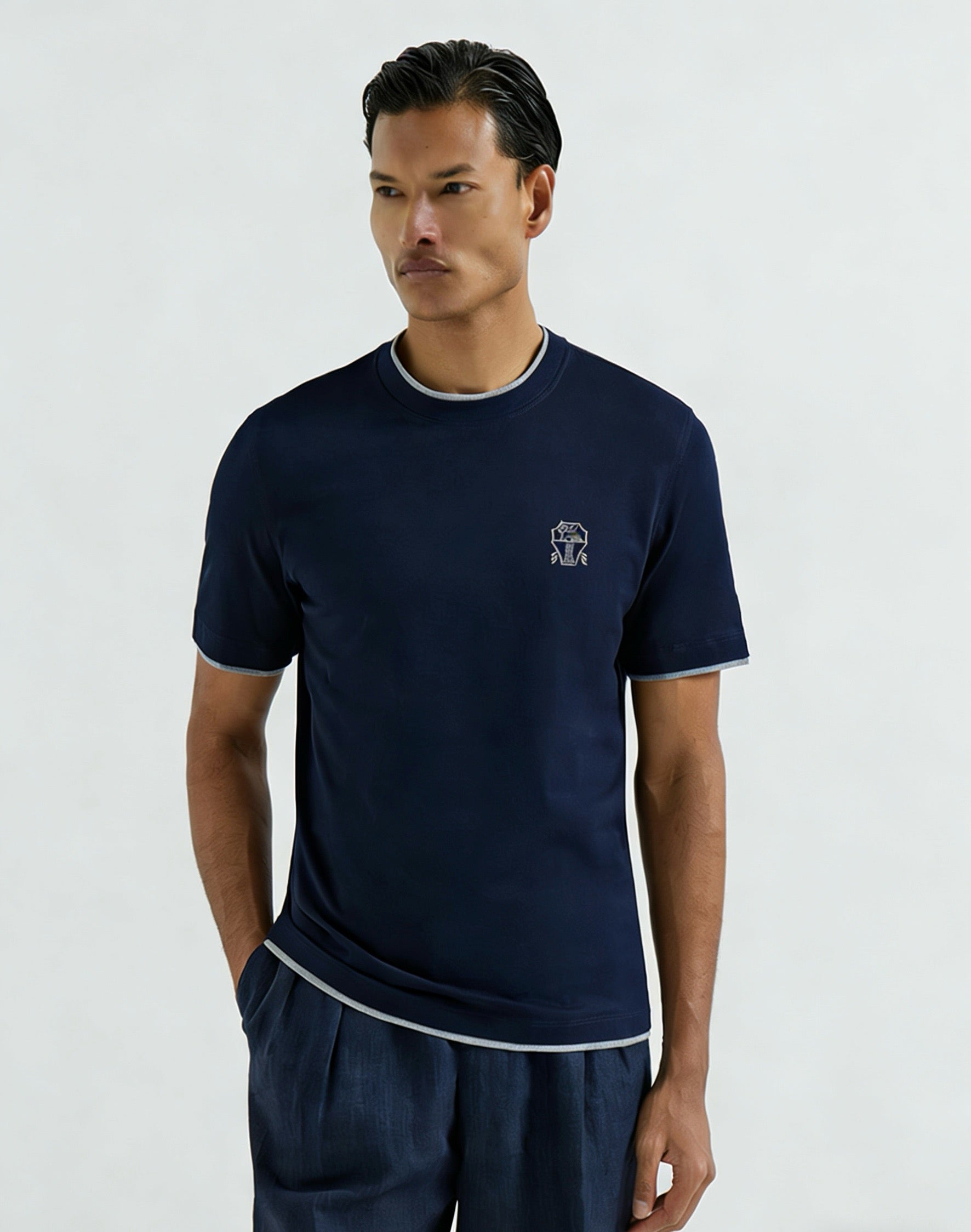 Black, Red, Blue and White T-Shirt