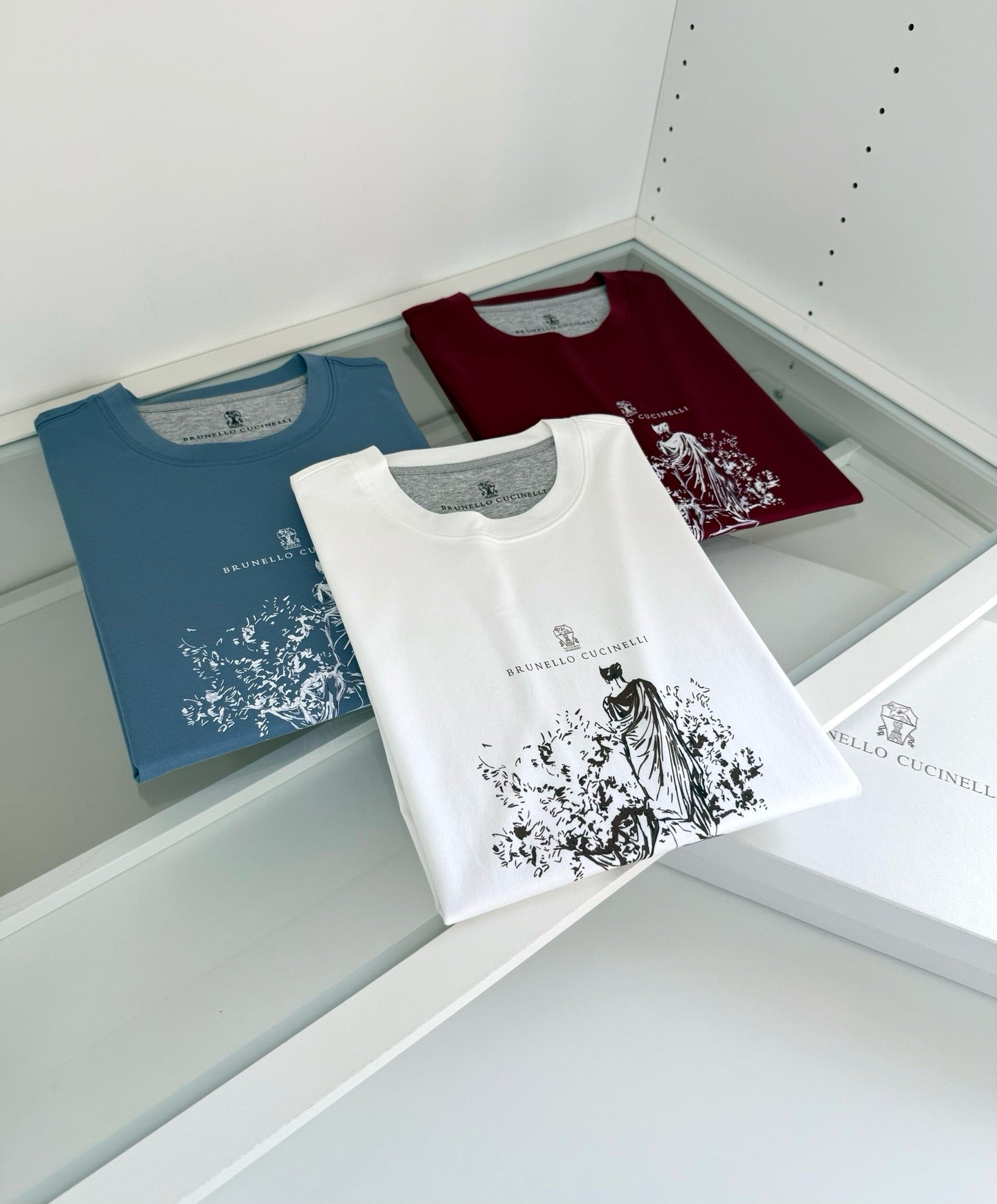 Red, Blue and White T-Shirt - FashionHype.xyz