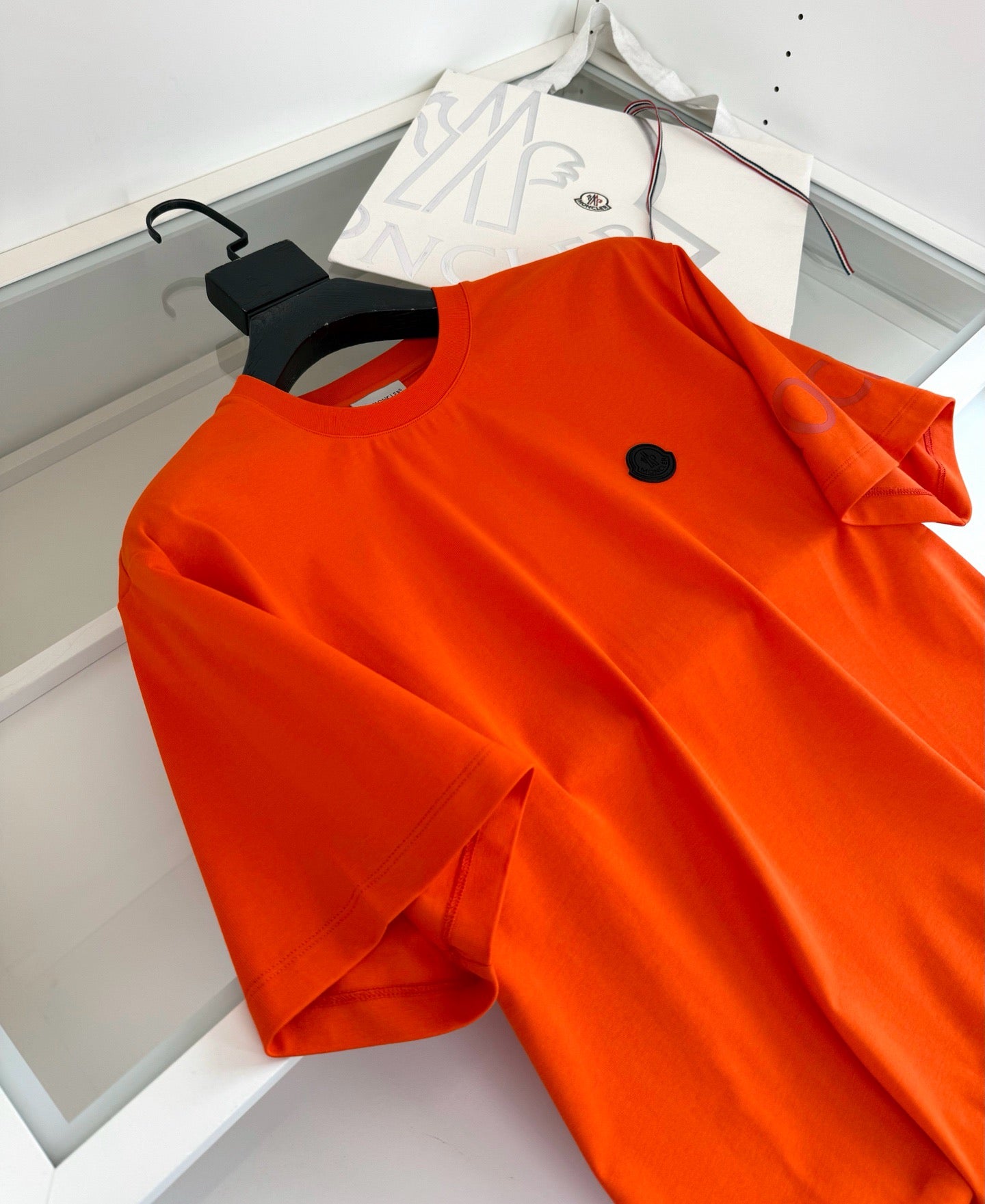 Black, Orange and White T-Shirt - FashionHype.xyz