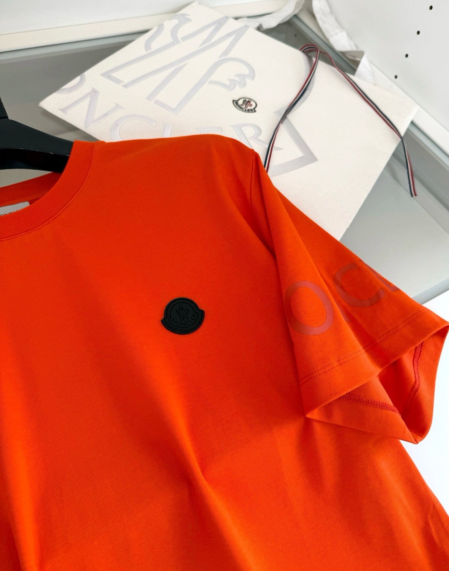 Black, Orange and White T-Shirt - FashionHype.xyz