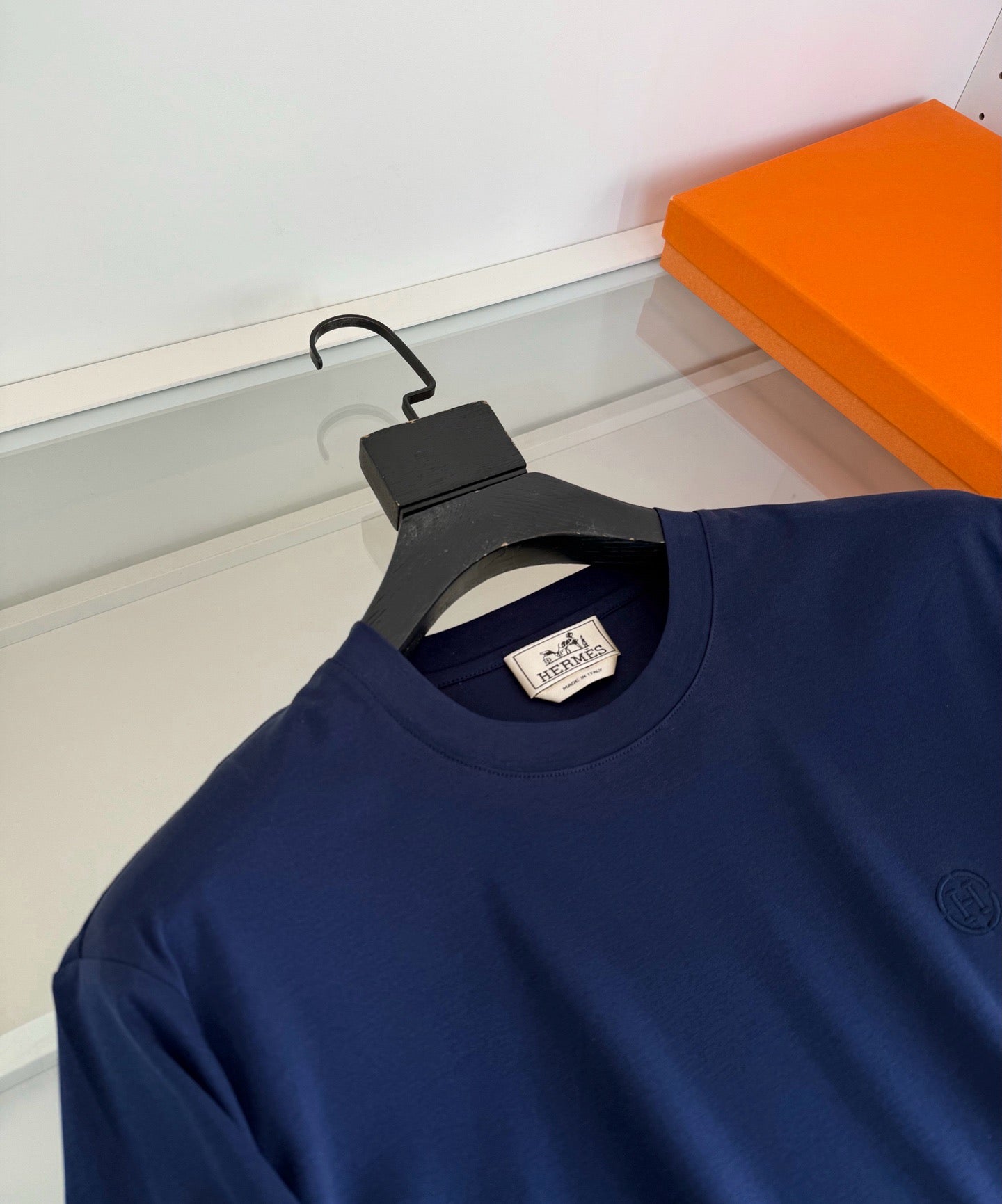 Blue, Orange brown and White T-Shirt