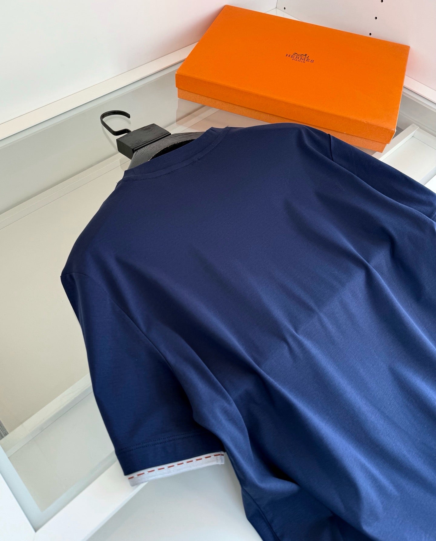 Blue, Orange brown and White T-Shirt