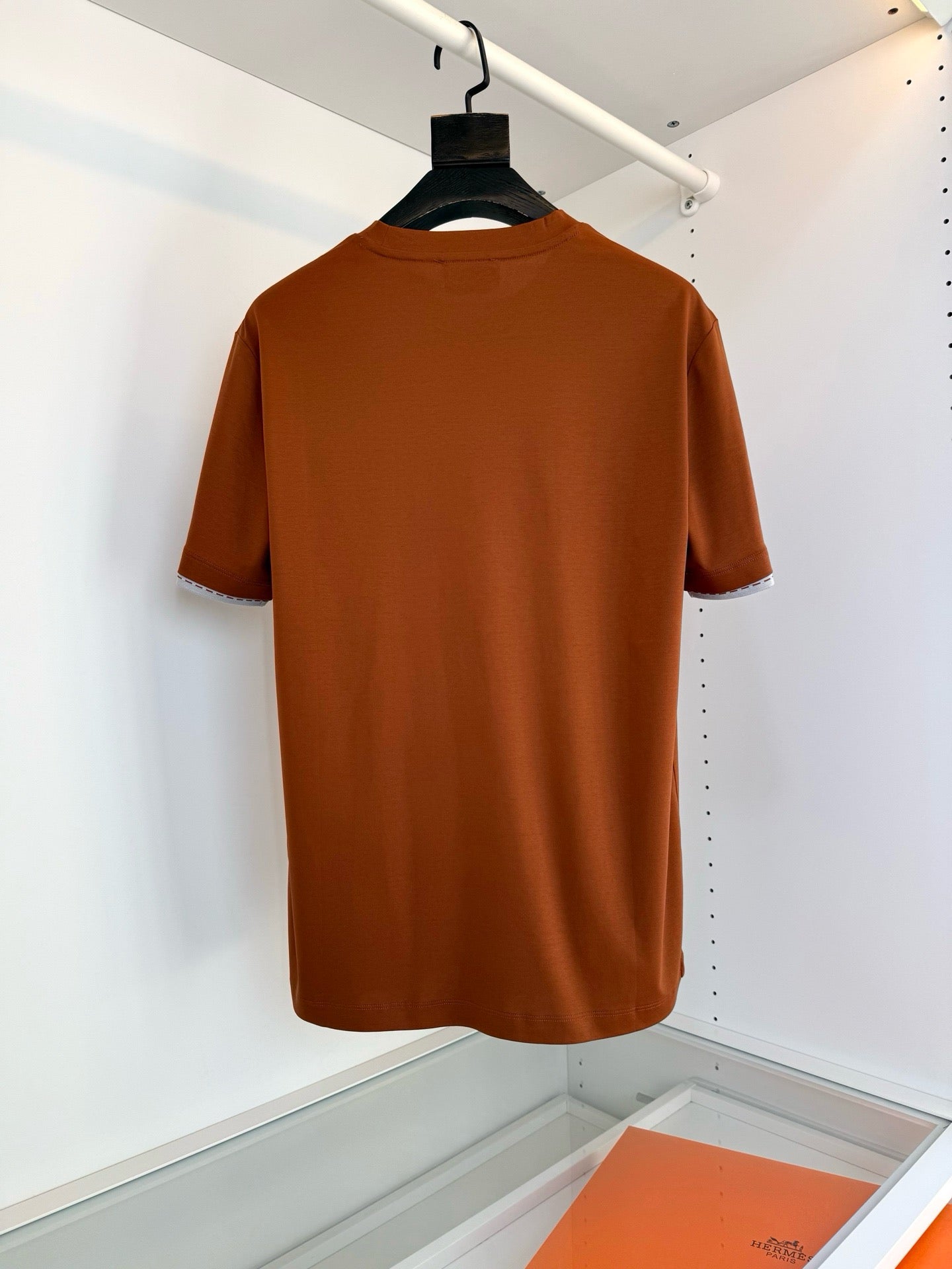 Blue, Orange brown and White T-Shirt