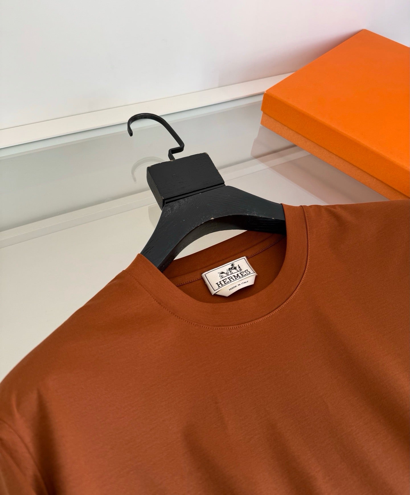 Blue, Orange brown and White T-Shirt