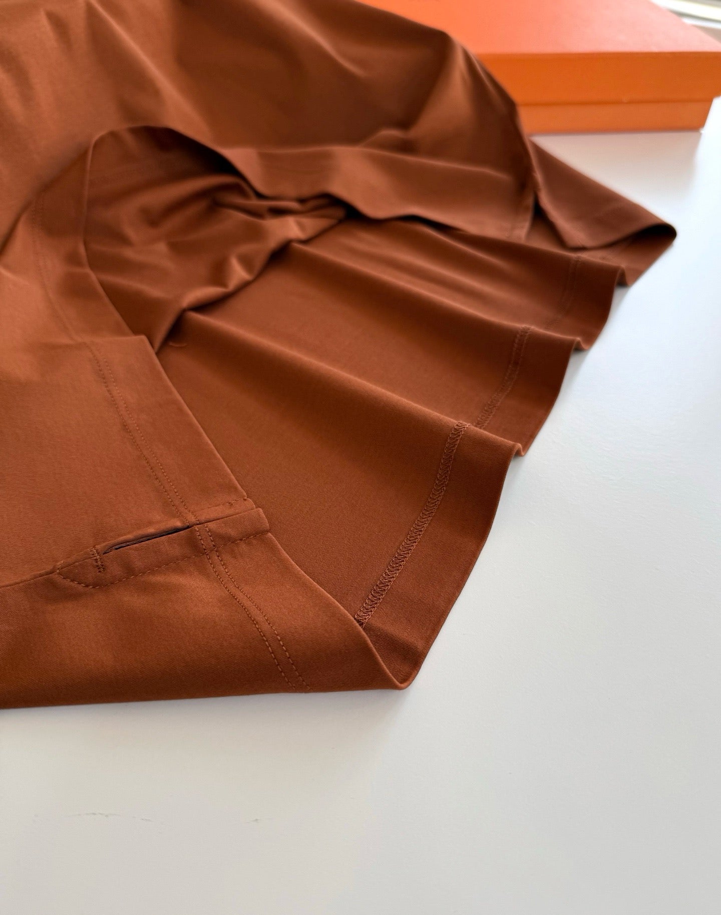 Blue, Orange brown and White T-Shirt