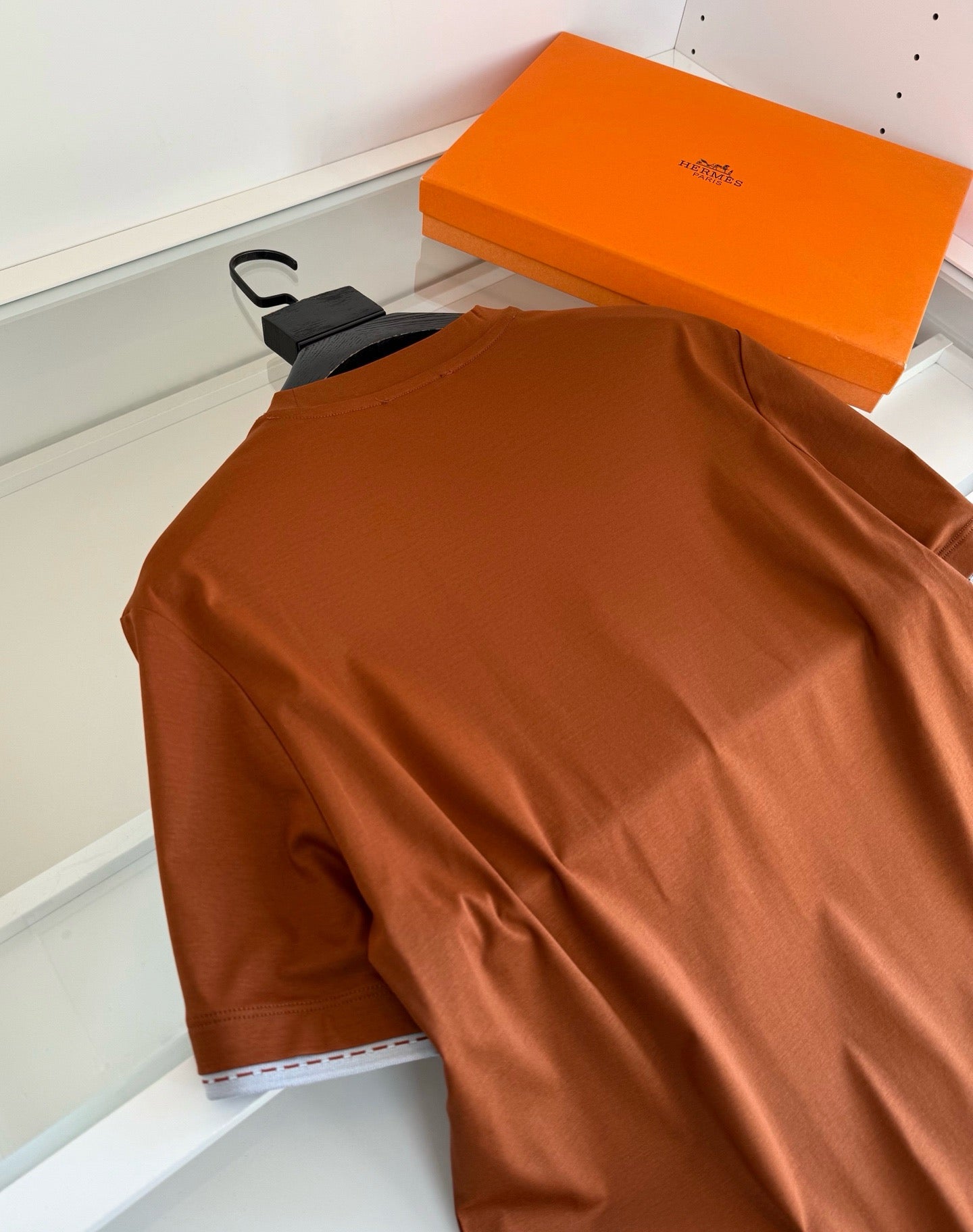Blue, Orange brown and White T-Shirt
