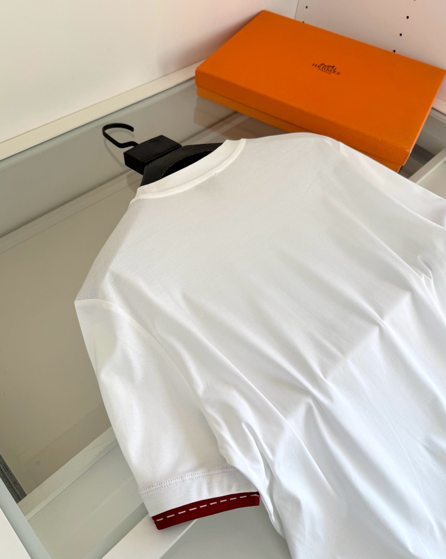 Blue, Orange brown and White T-Shirt