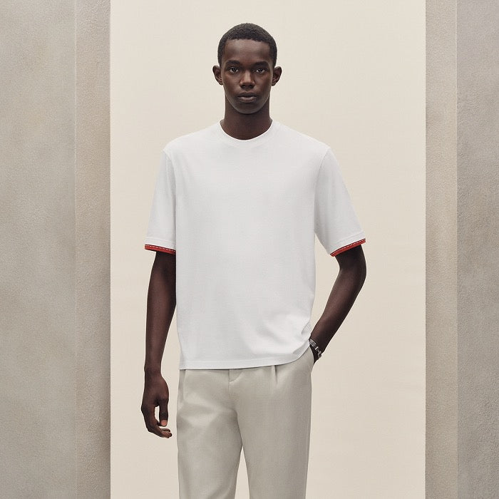 Blue, Orange brown and White T-Shirt