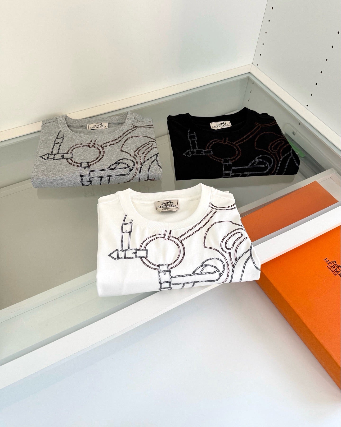 Black, Grey and White T-Shirt