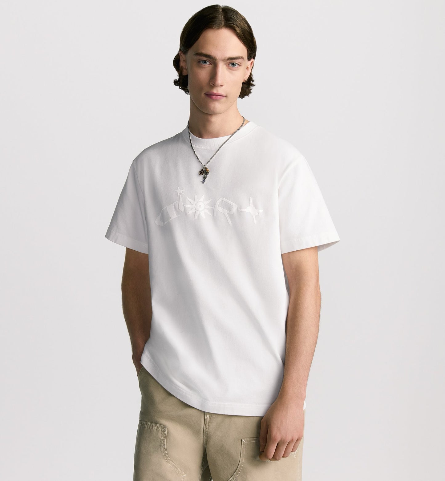 Dark Grey and White T-Shirt