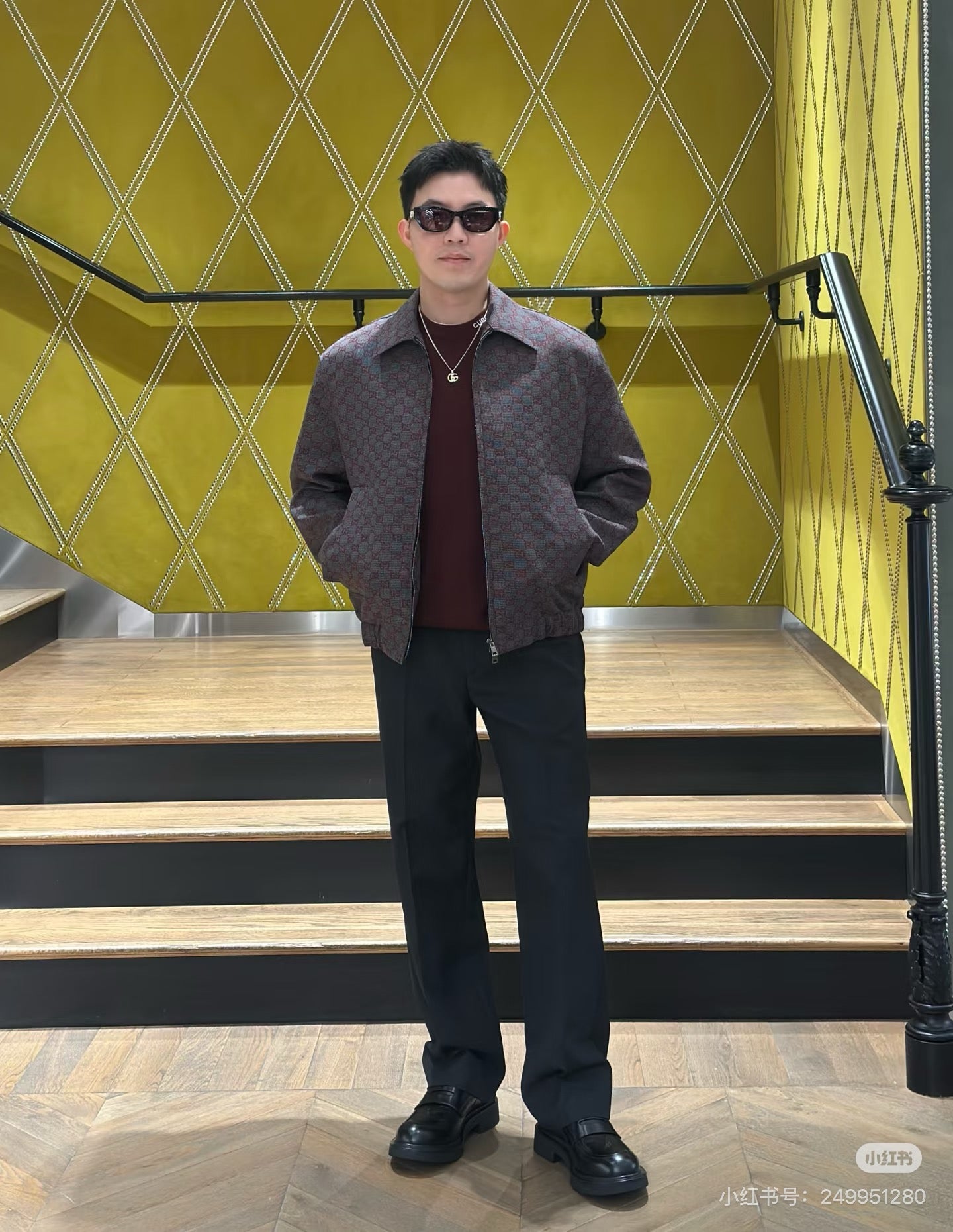 Blue brown Jacket - FashionHype.xyz