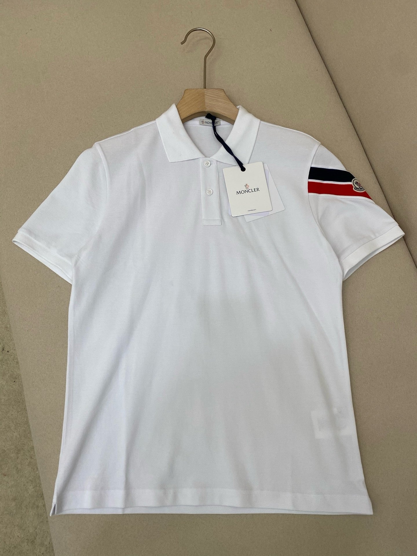 White, Black and Dark green Polo