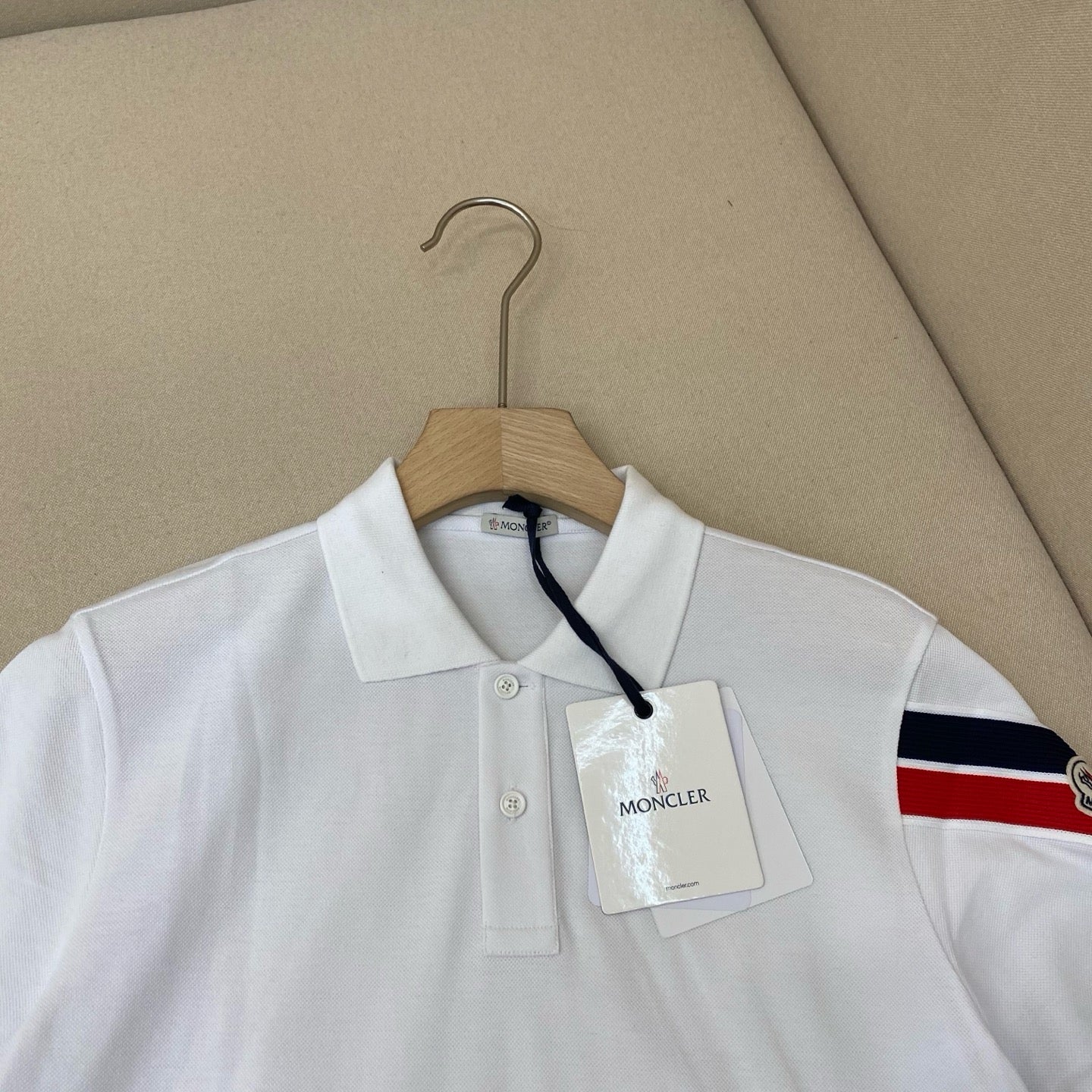 White, Black and Dark green Polo