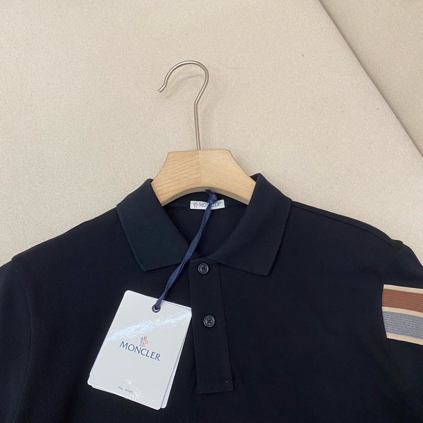 White, Black and Dark green Polo