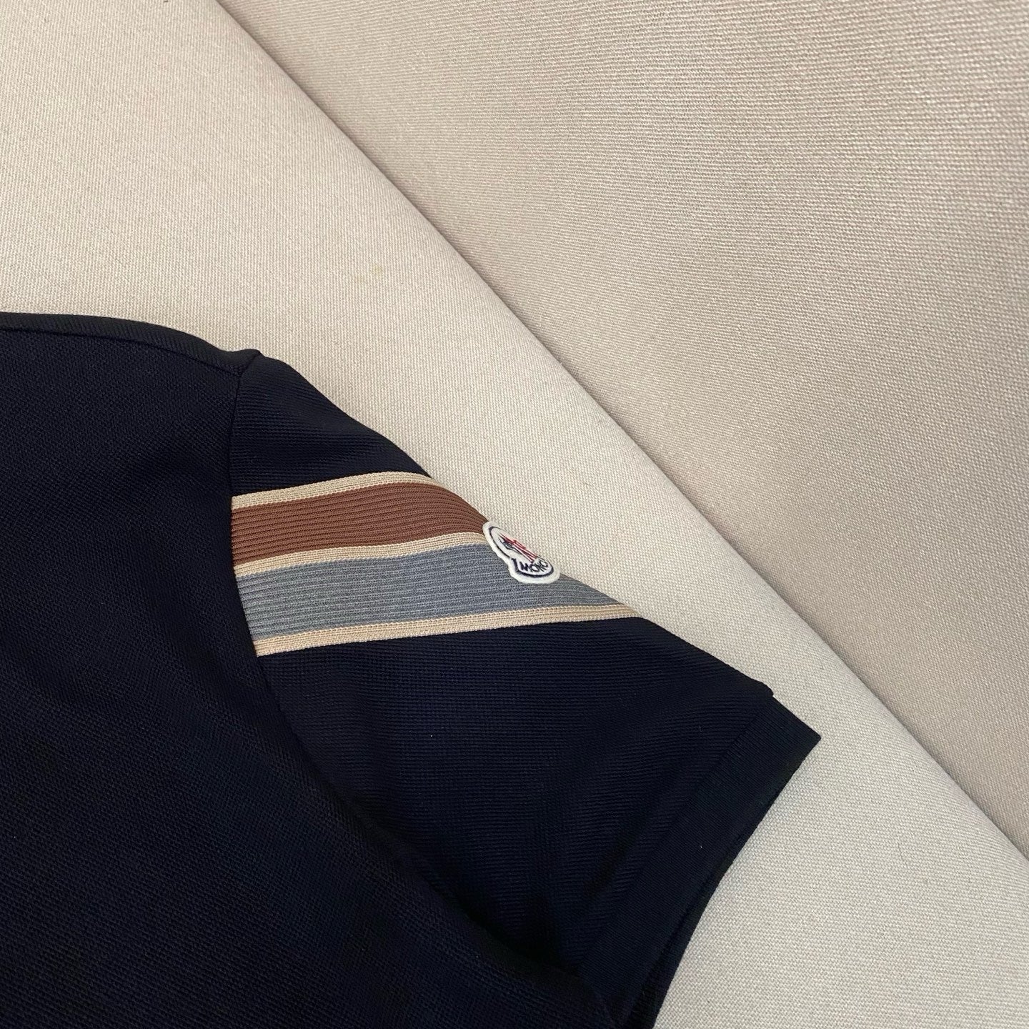 White, Black and Dark green Polo