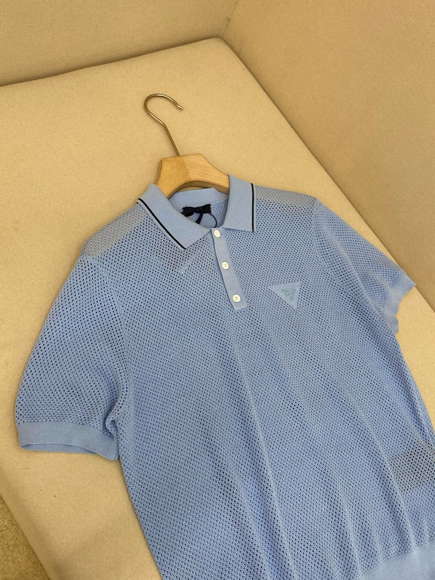 White and Sky blue Polo