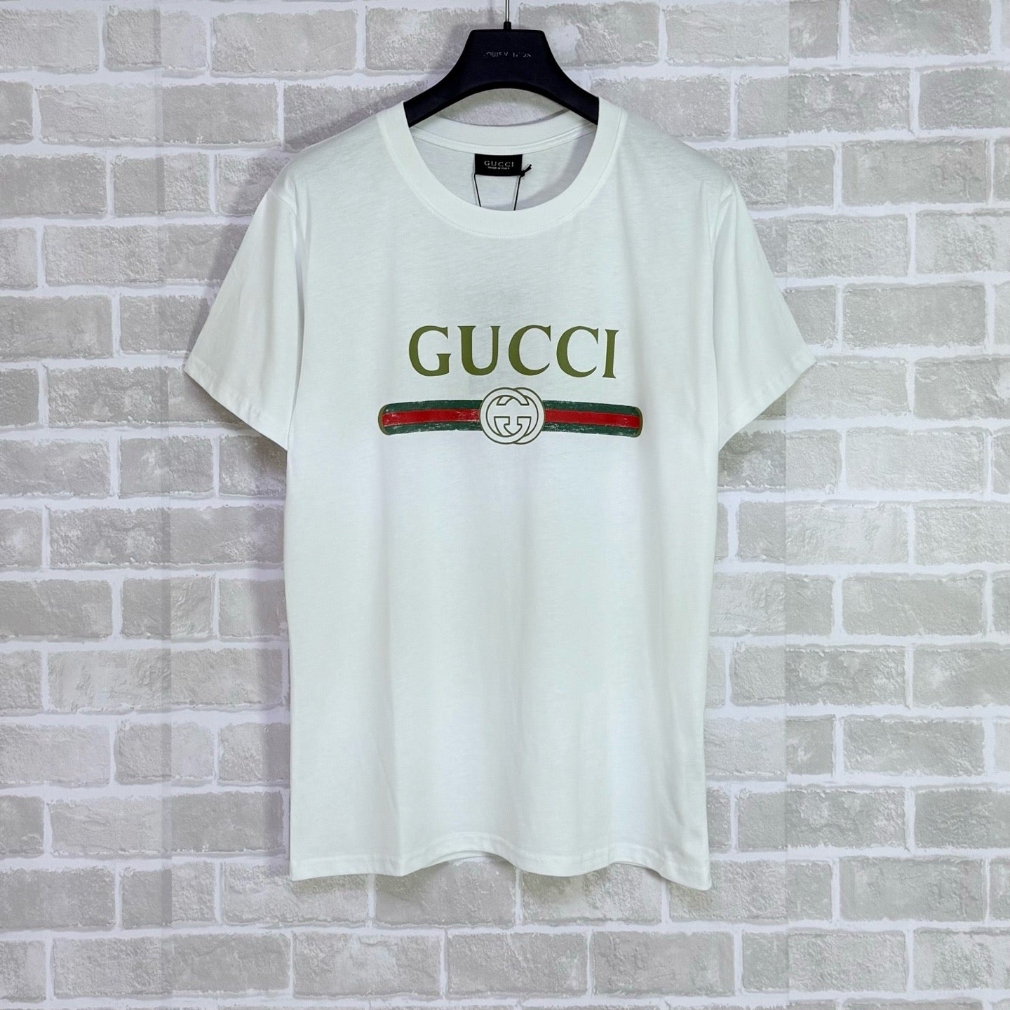 White, Black, Blue and Red T-Shirt