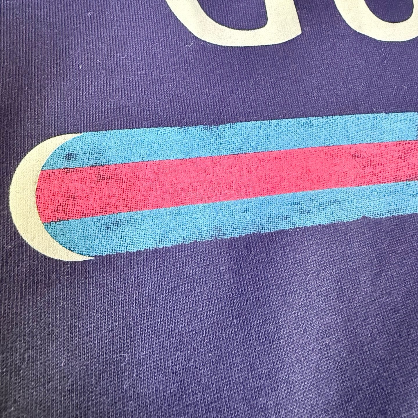 White, Black, Blue and Red T-Shirt