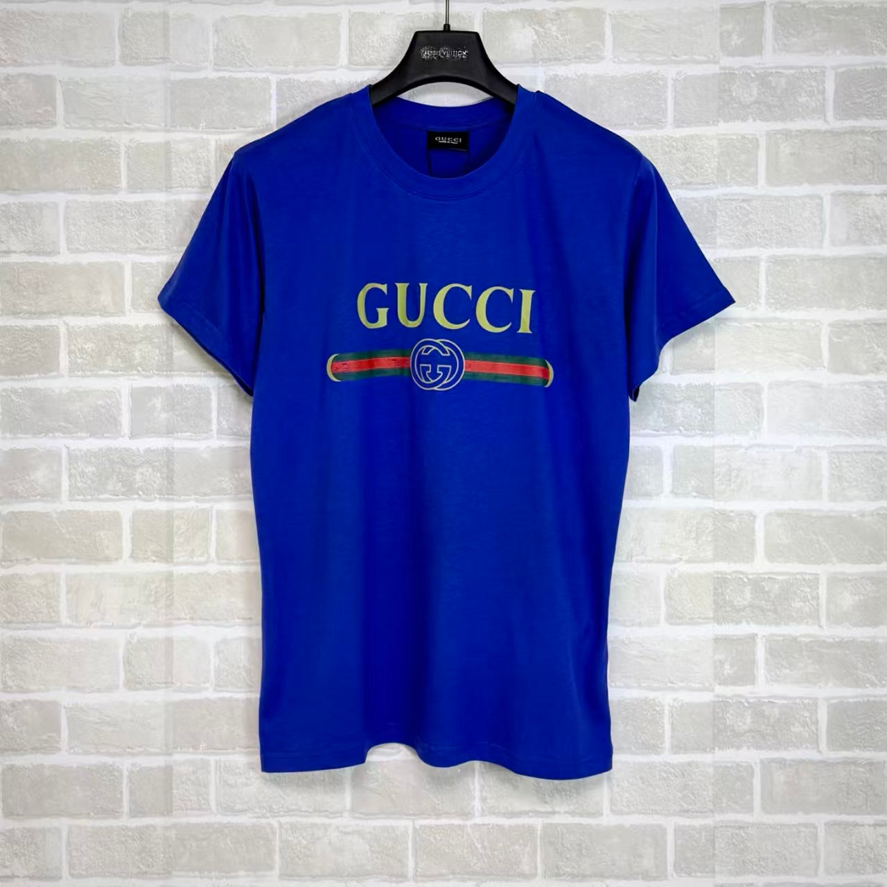 White, Black, Blue and Red T-Shirt