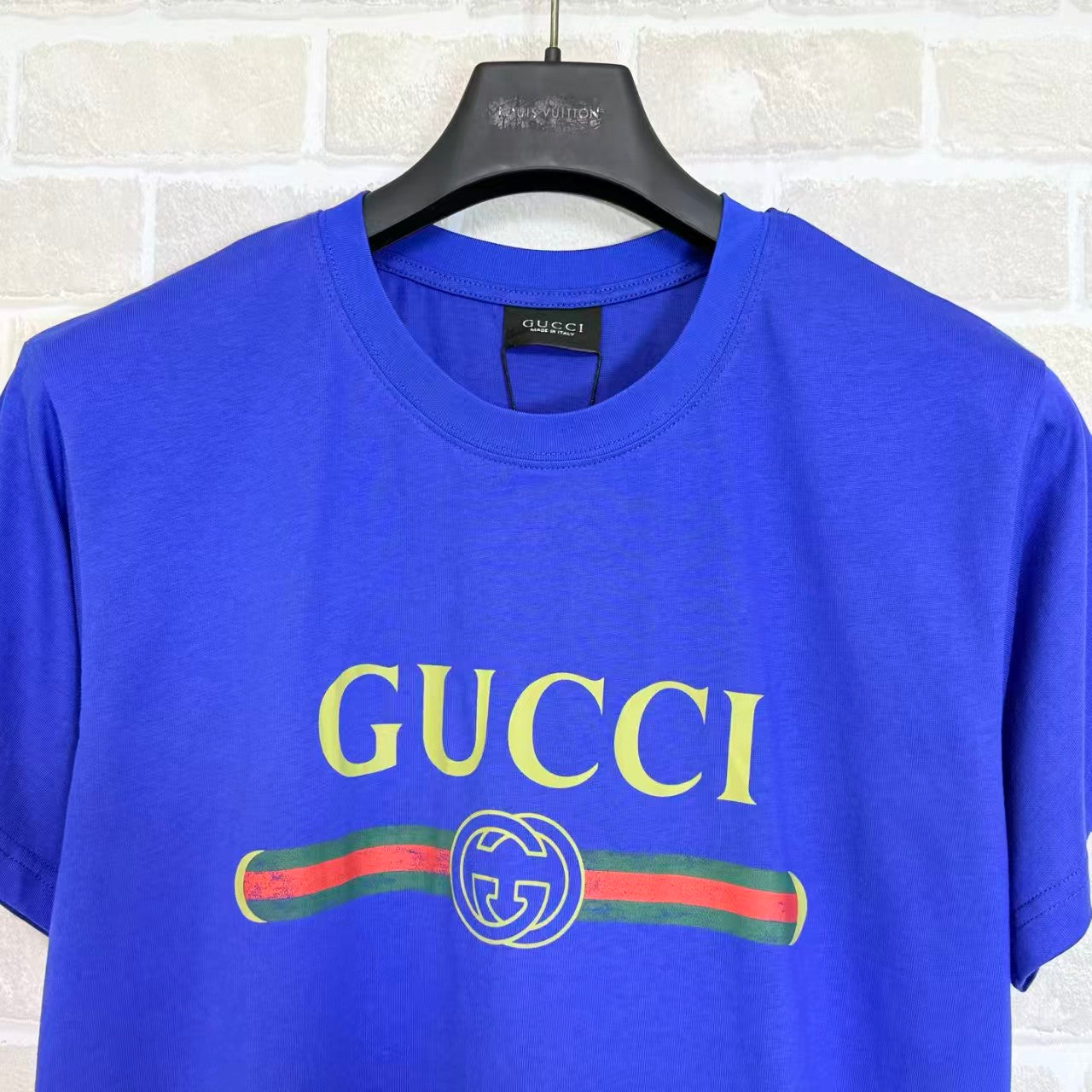 White, Black, Blue and Red T-Shirt